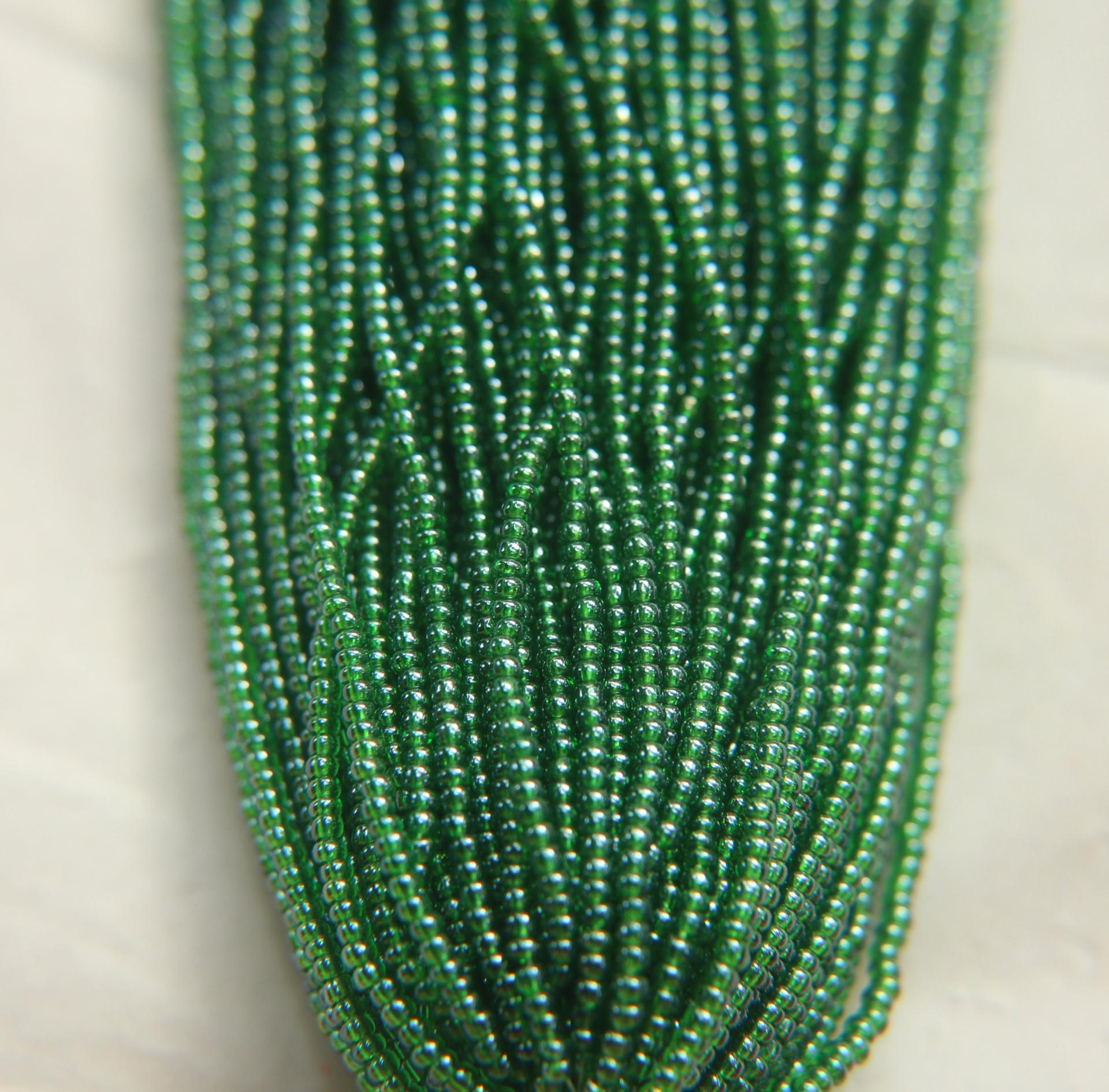 11/0 Czech Seed Bead Czech Seed Bead, Green Luster 1/5/25/50/100 Full hanks Preciosa Ornella loose beads, mix beads, embroidery