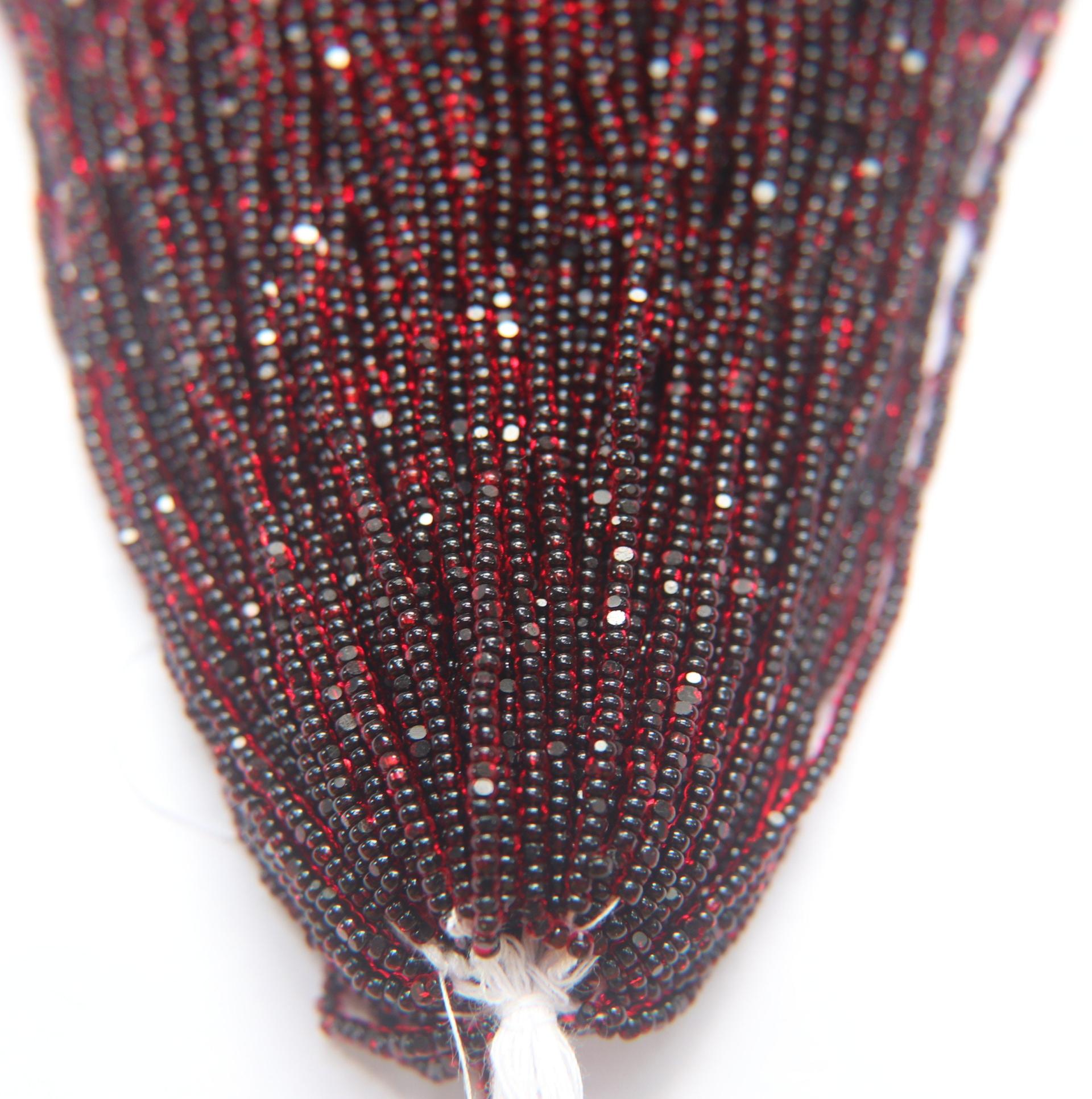 11/0 Hanks Charlotte Cut Beads Red Jet Lined 1/5/25/50/100 Hanks 2.0mm jewellery NATIVE rare glass beads, jewelry supply,