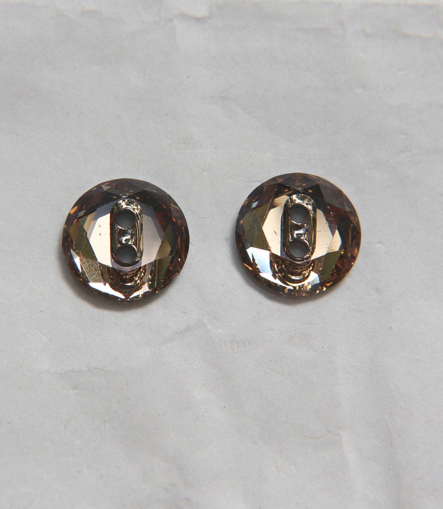 12 mm Vintage Swarovski Metallic Blue Button 2 holes 2/6/12/36 pieces Article 3014 Vintage Crystal Foiled