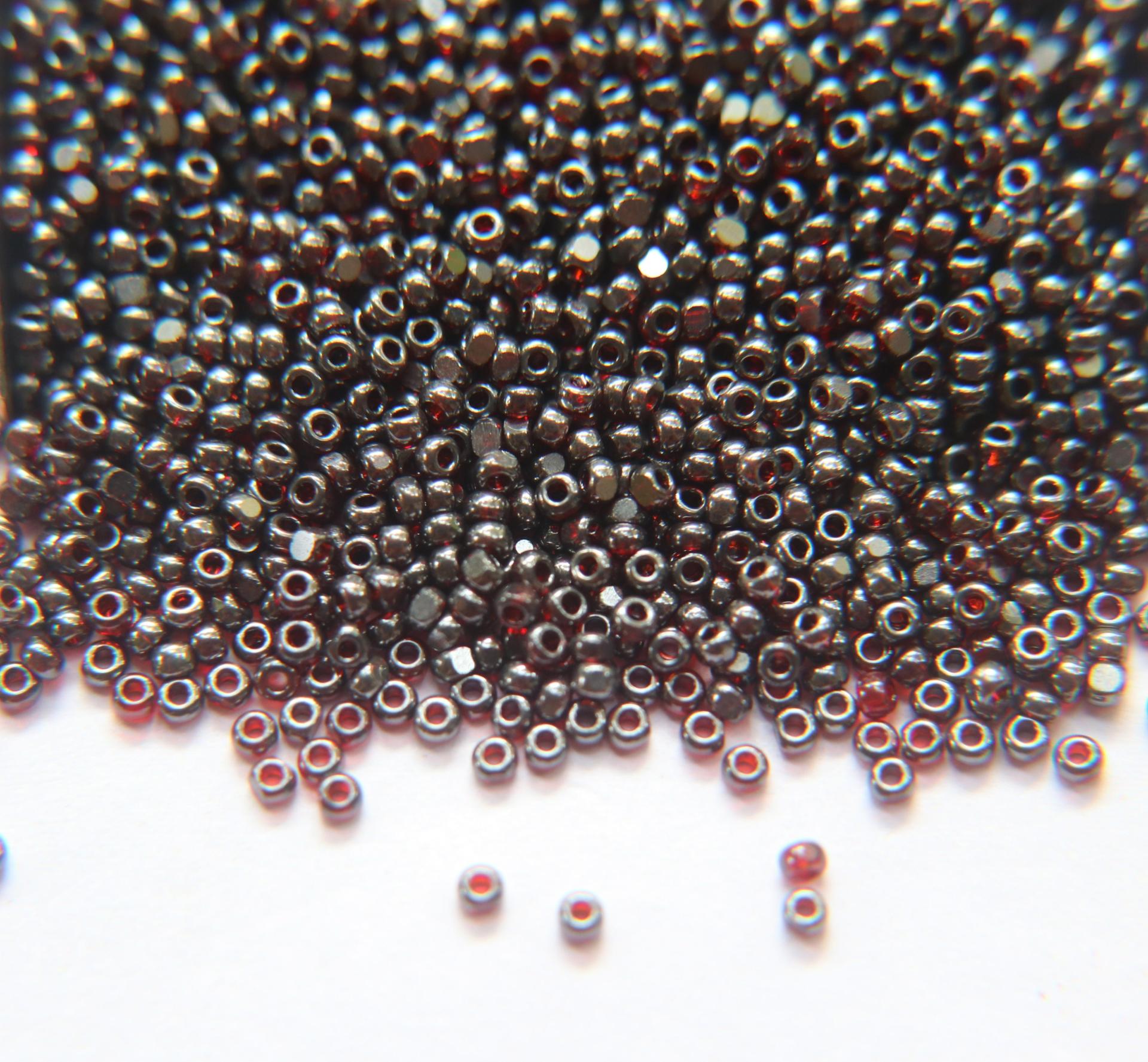 11/0 Charlotte Cut Beads Ionized Light Siam Transparent 10/20/50/250/500 Grams