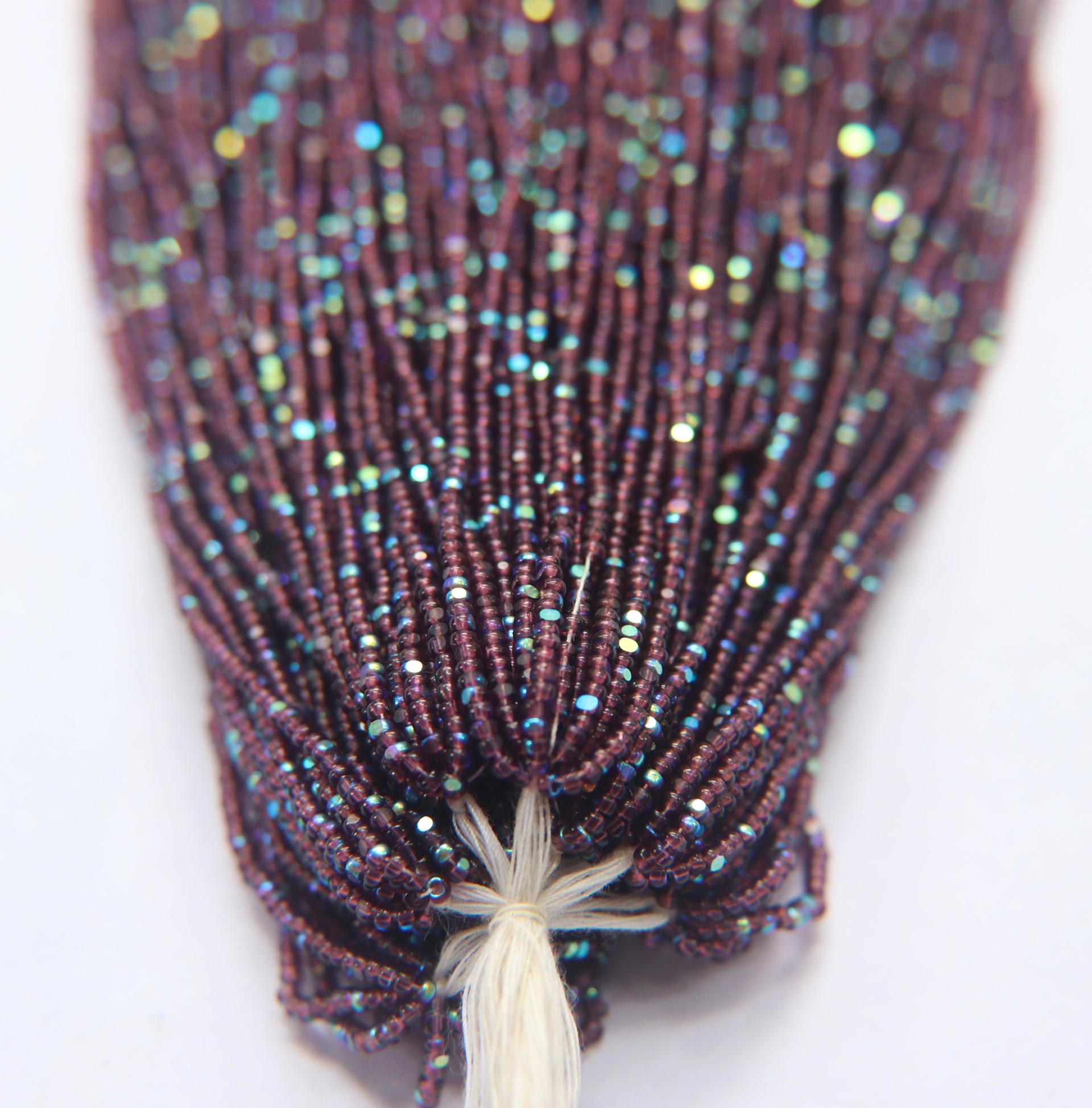 11/0 Hanks Charlotte Cut Beads Patina Transparent Amethyst Aurore Boreale 1/5/25/50/100 Hanks PREMIUM SEED BEADS, Native Supplie