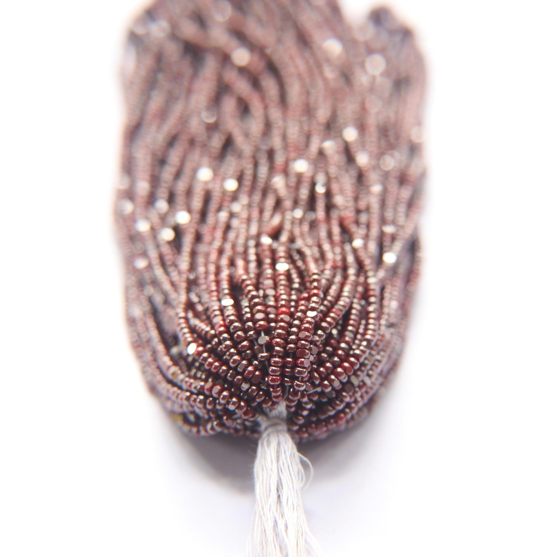 11/0 Hanks Charlotte Cut Beads Ionized Light Red Opaque 1/5/25/50/100 Hanks PREMIUM SEED BEADS, Native Supplies
