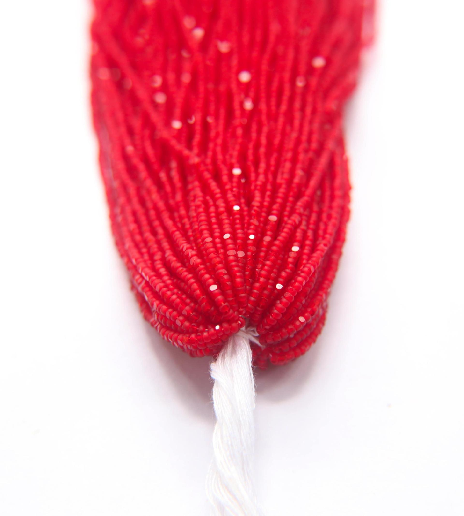 11/0 Hanks Charlotte Cut Beads MATT Light Ruby 1/5/25/50/100 Hanks 2.0mm glass beads, jewelry supply, findings, Native supply
