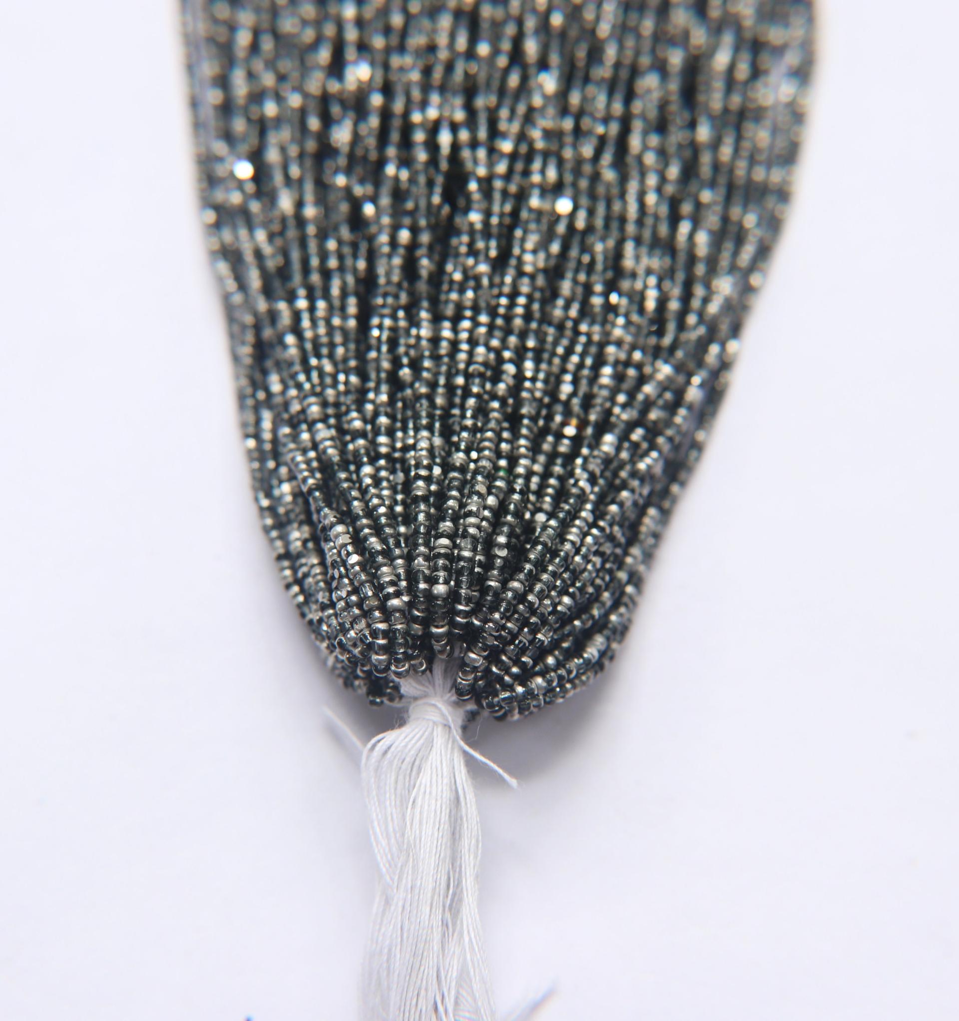 13/0 Hanks Charlotte Cut Beads Patina Transparent Black Diamond Silver 1/5/25/50/100 Hanks 1.6mm glass beads, jewelry supply, craft supply