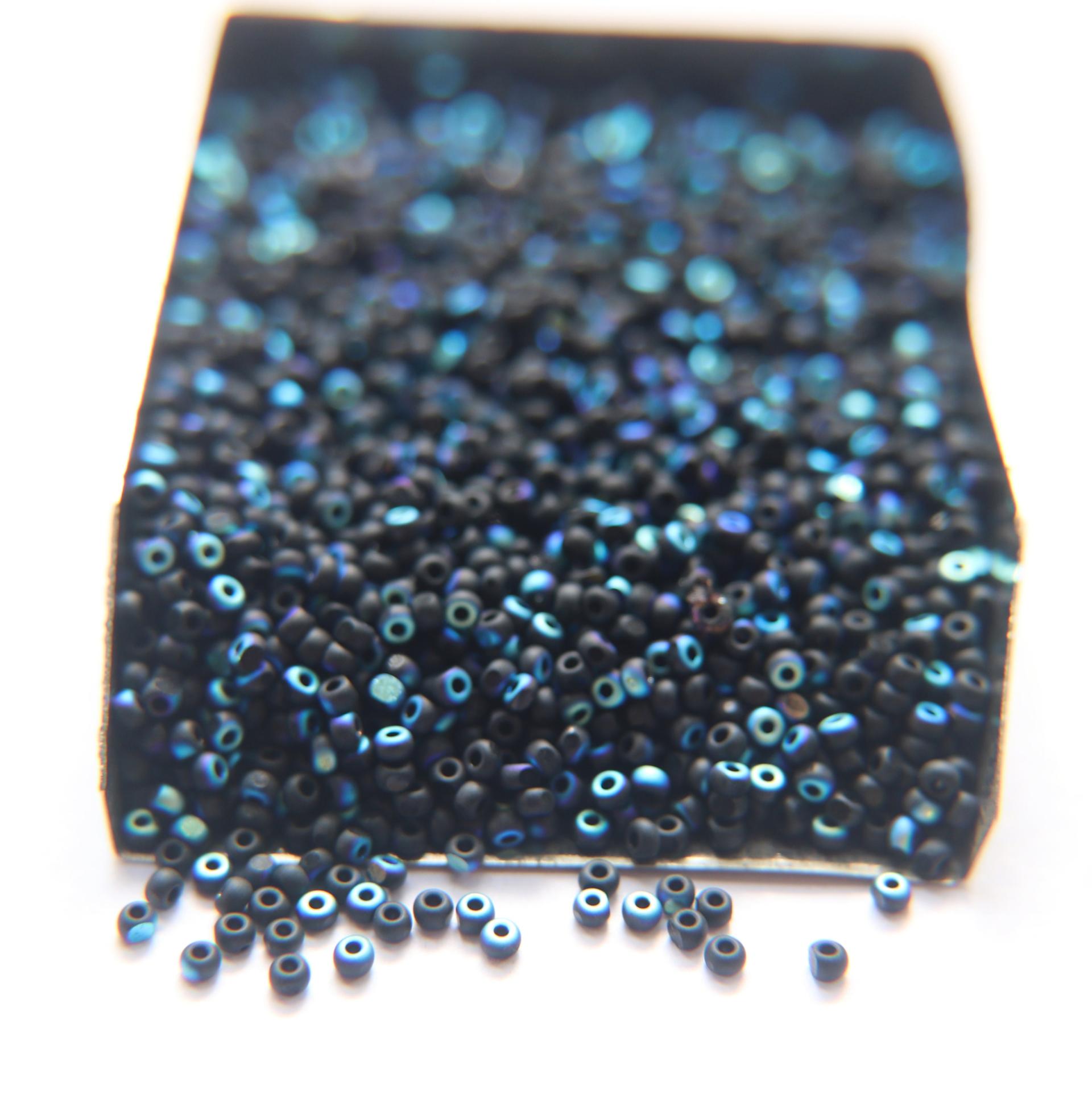 11/0 Charlotte true Cut Beads Patina Matt Black Aurore Boreale 10/20/50/250/500 Grams 1300 Pieces loose beads, embroidery materials