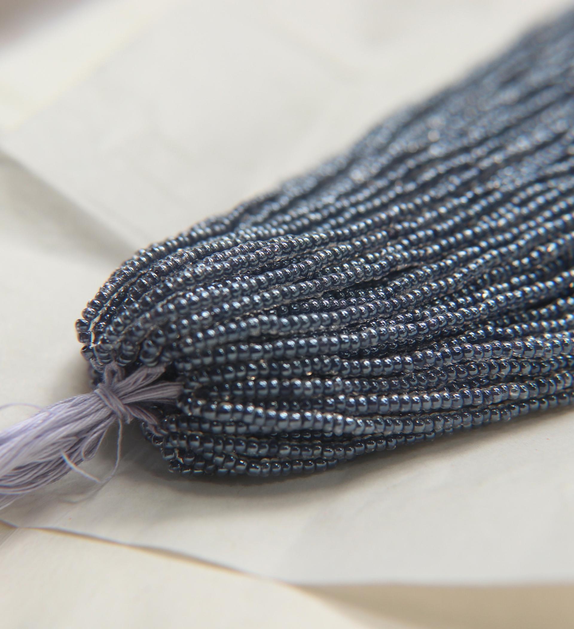 11/0 Czech Seed Bead Czech Seed Bead, Black Lined Crystal Luster 1/5/25 Full hanks Preciosa Ornella loose beads, mix beads, embroidery