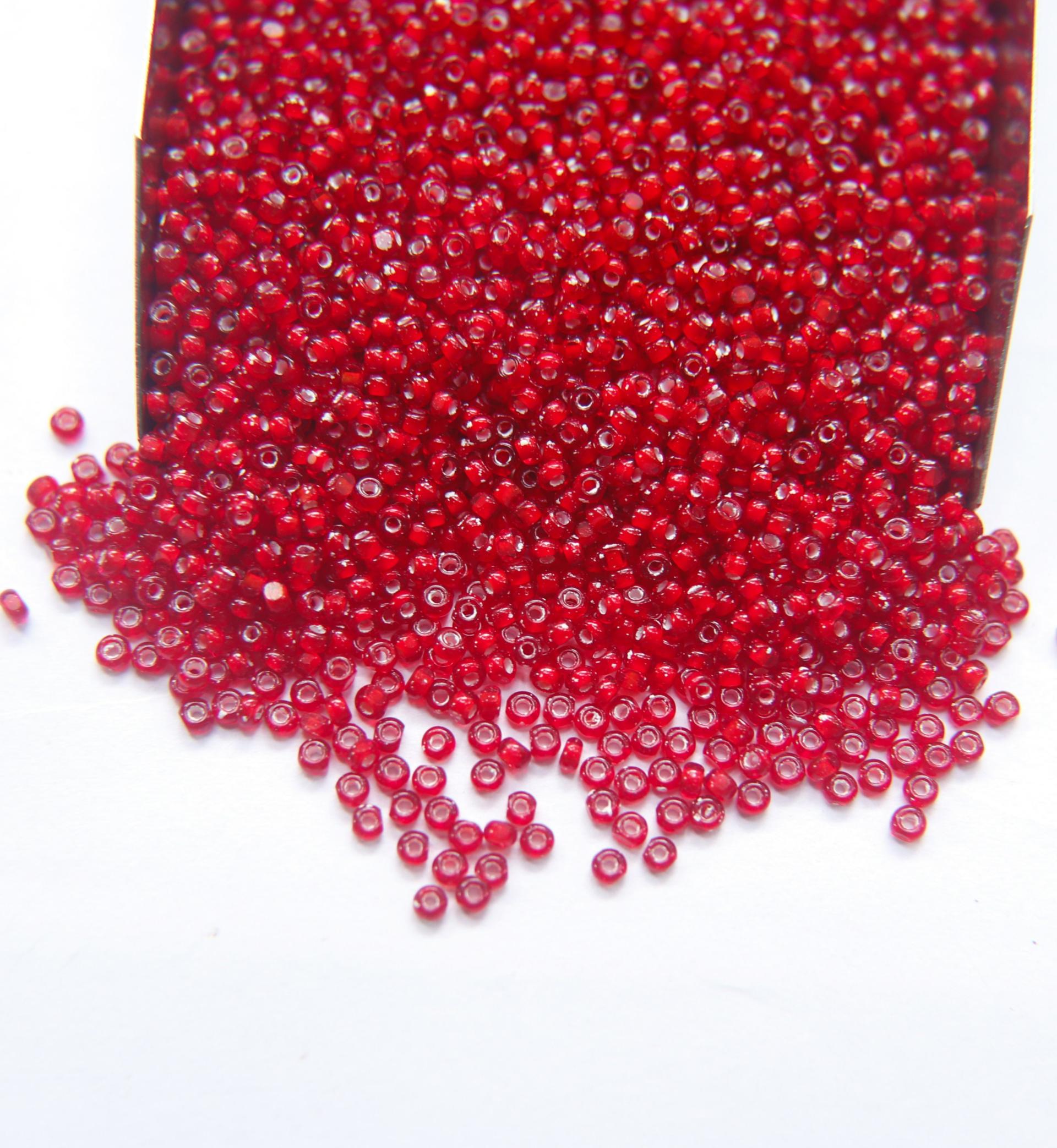 11/0 Charlotte Cut Beads in White Lining in transparent colors (23 Colors) 10/20/50/250/500 Grams PREMIUM SEED BEADS, native supply