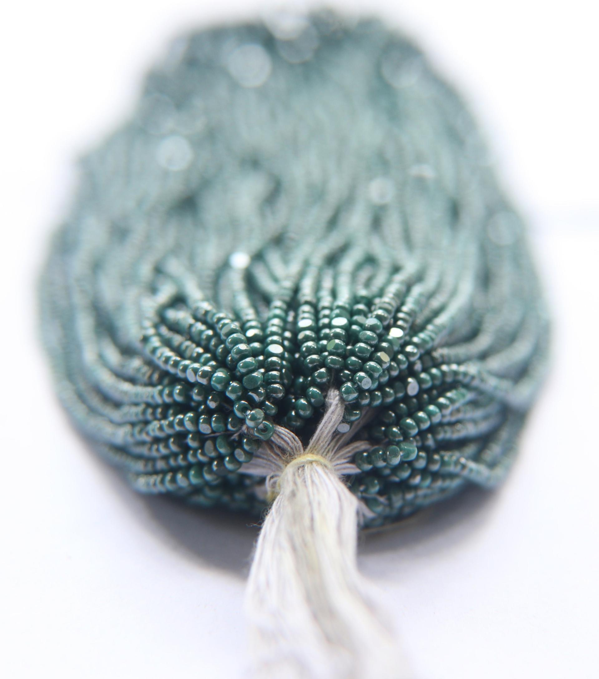 11/0 Hanks Charlotte Cut Beads Ionized Opaque Aqua Green 1/5/25/50/100 Hanks PREMIUM SEED BEADS, Native Supplies