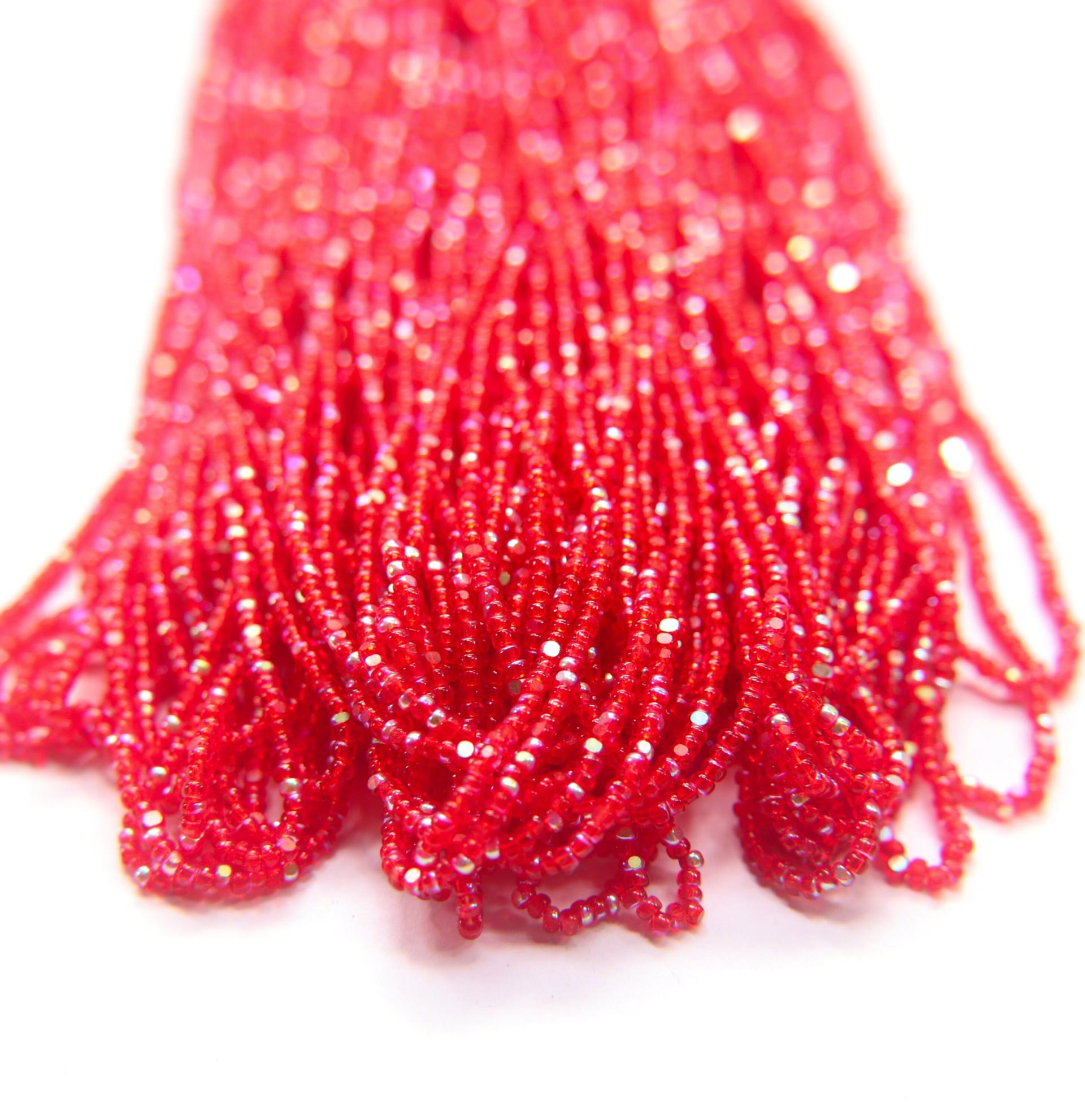 11/0 Hanks Charlotte Cut Beads Patina Transparent Light Siam Aurore Boreale 1/5/25/50/100 Hanks PREMIUM SEED BEADS, Native Supplies