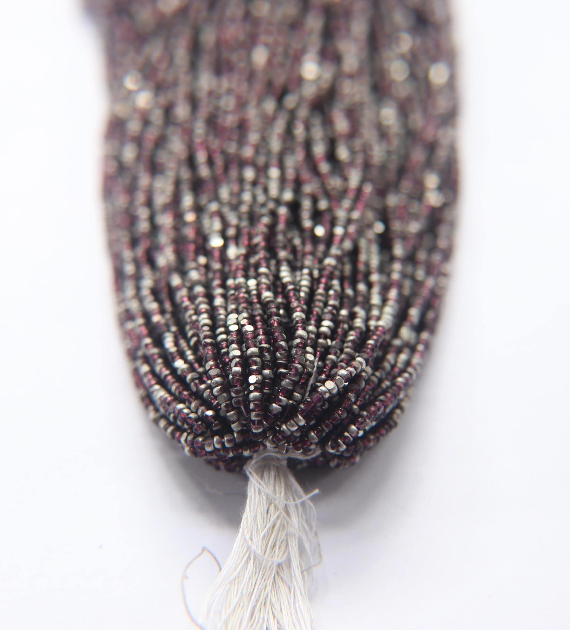 11/0 Hanks Charlotte Cut Beads Patina Transparent Amethyst Silver 1/5/25/50/100 Hanks PREMIUM SEED BEADS, Native Supplies