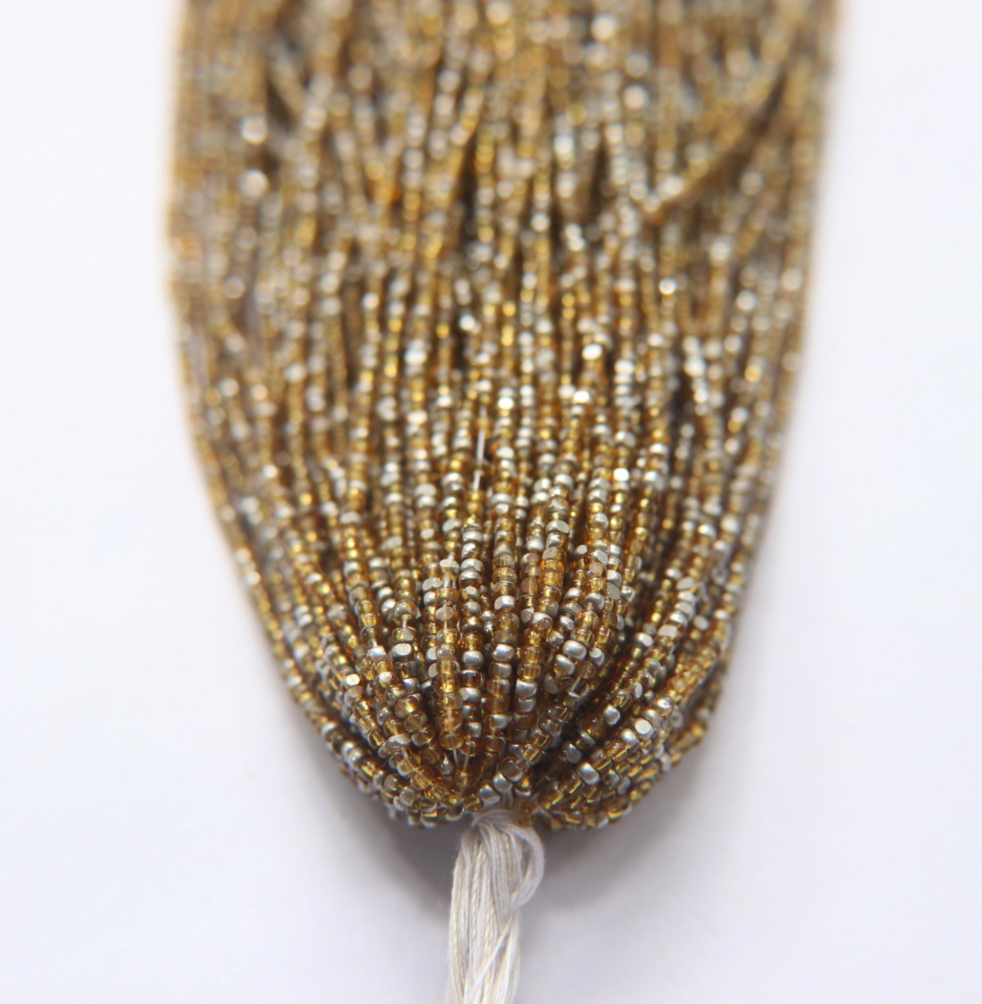 11/0 Hanks Charlotte Cut Beads Patina Transparent Light Topaz Silver 1/5/25/50/100 Hanks PREMIUM SEED BEADS, Native Supplies