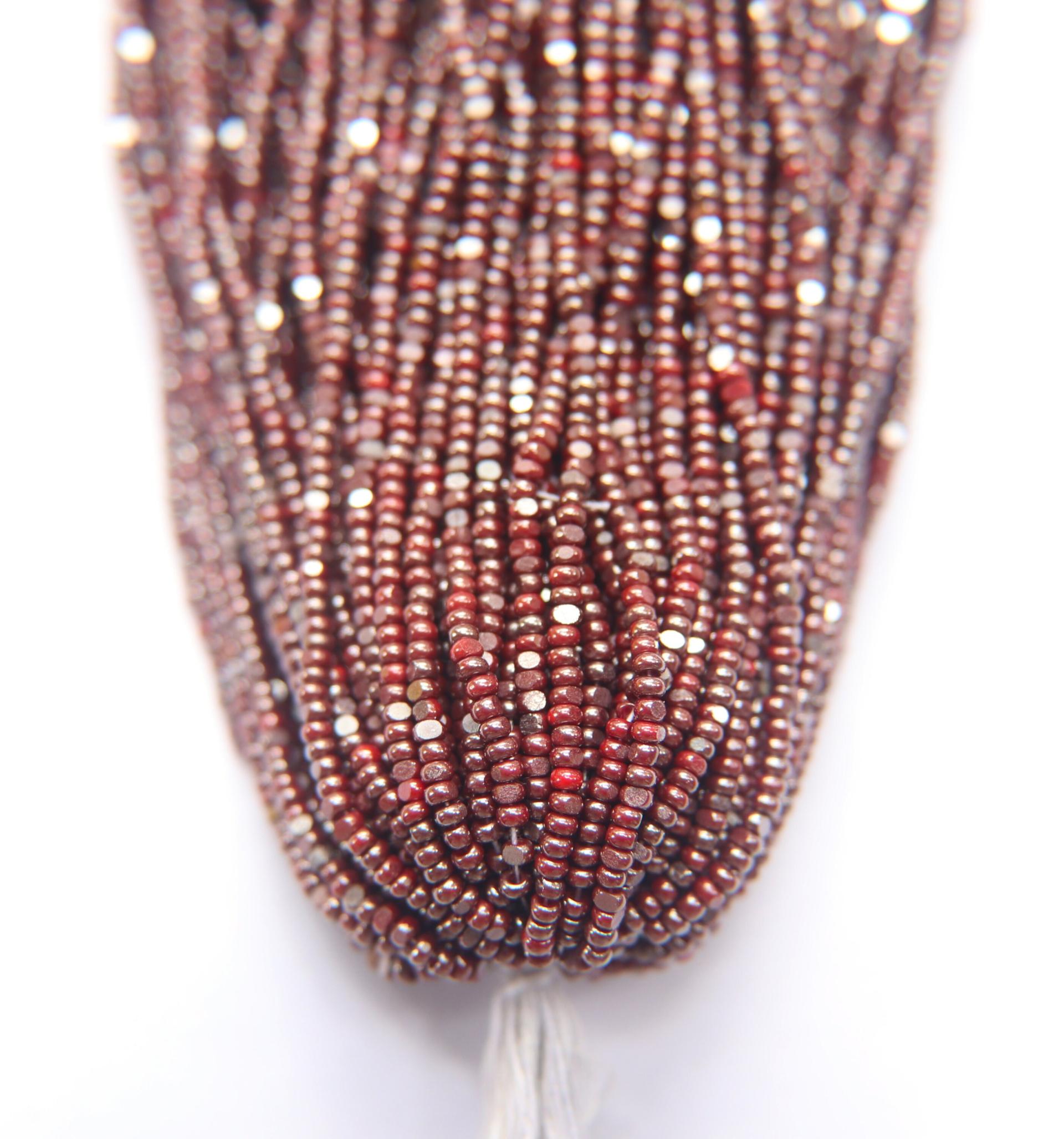 11/0 Hanks Charlotte Cut Beads Ionized Light Red Opaque 1/5/25/50/100 Hanks PREMIUM SEED BEADS, Native Supplies