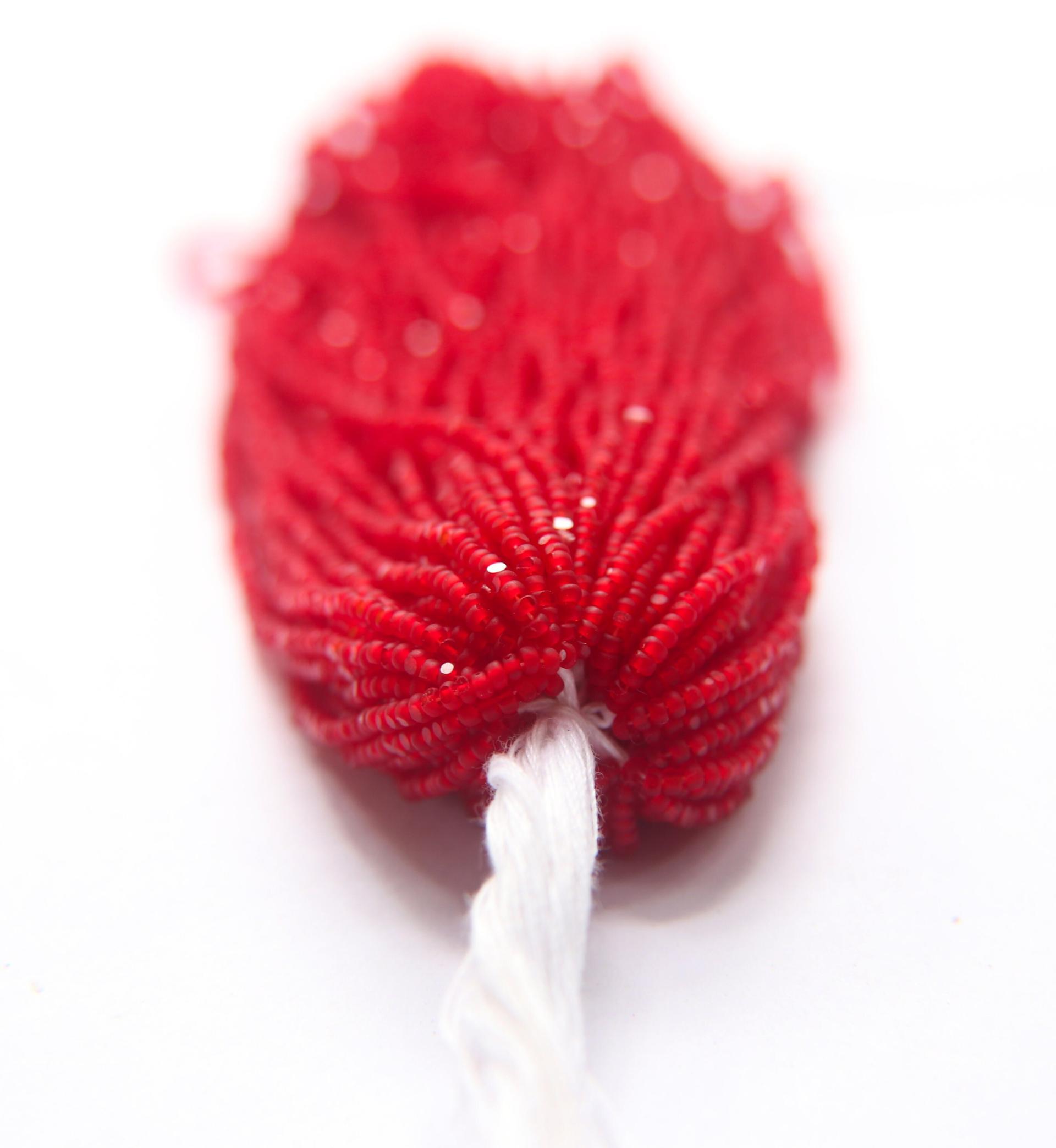 11/0 Hanks Charlotte Cut Beads MATT Light Ruby 1/5/25/50/100 Hanks 2.0mm glass beads, jewelry supply, findings, Native supply