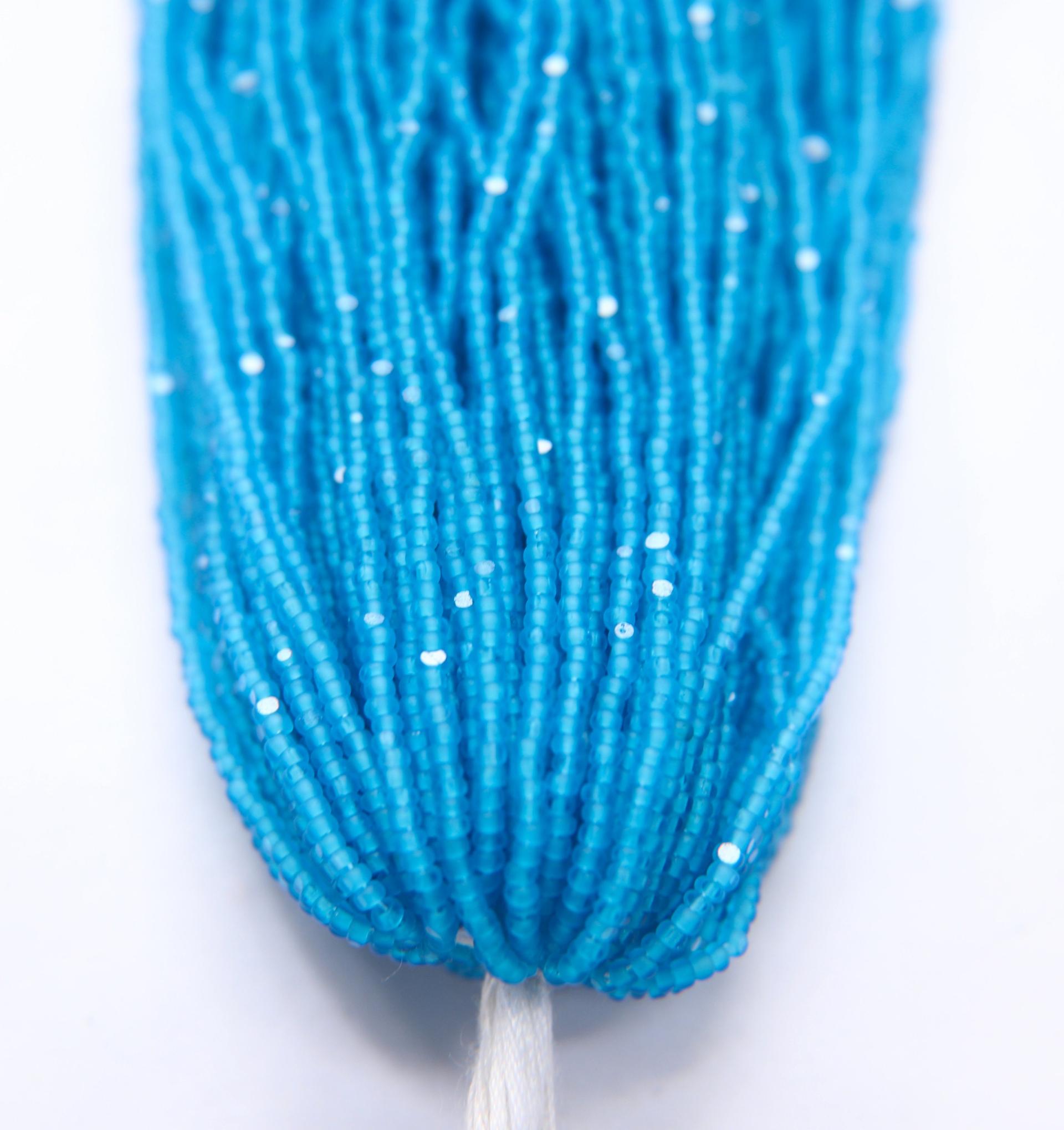 11/0 Hanks Charlotte Cut Beads Matt Medium Dark Aqua 1/5/25/50/100 Hanks 2.0mm glass beads, jewelry supply, findings, Native supply