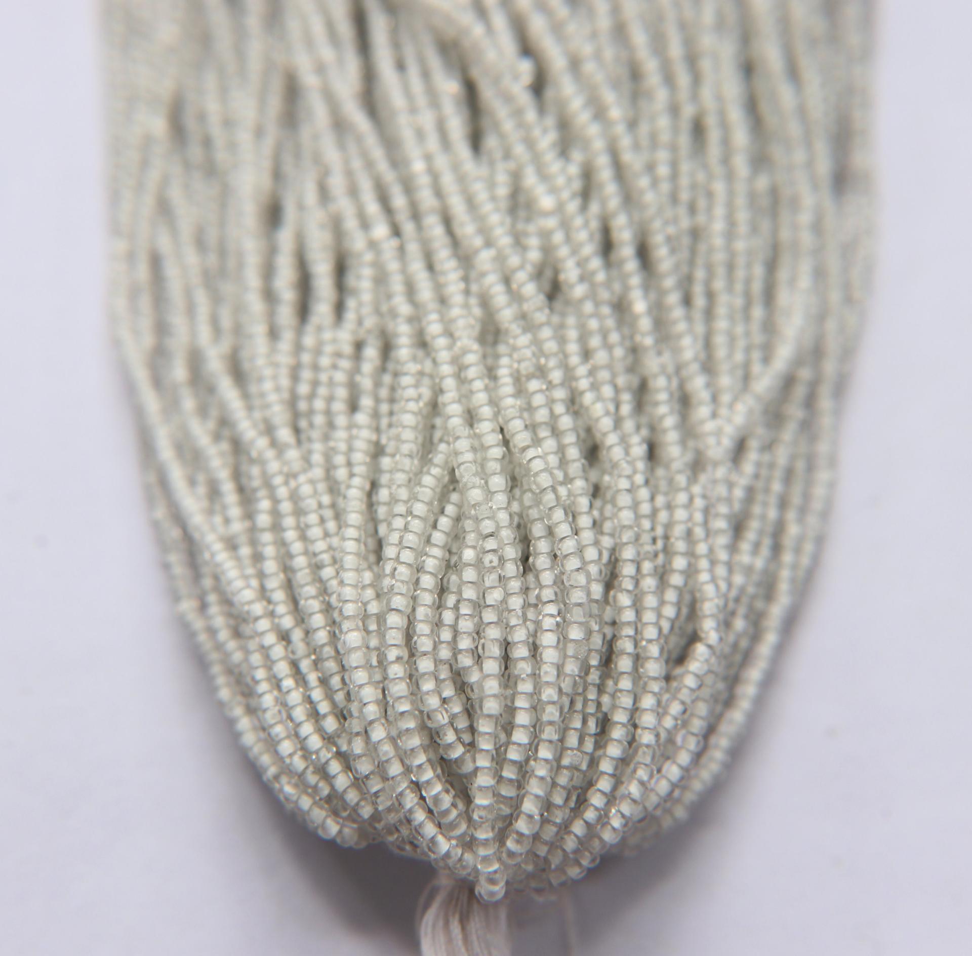 11/0 Hanks Charlotte Cut Beads Crystal White Lined 1/5/25/50/100 Hanks 2.0mm glass beads, jewelry supply, findings, Native supply