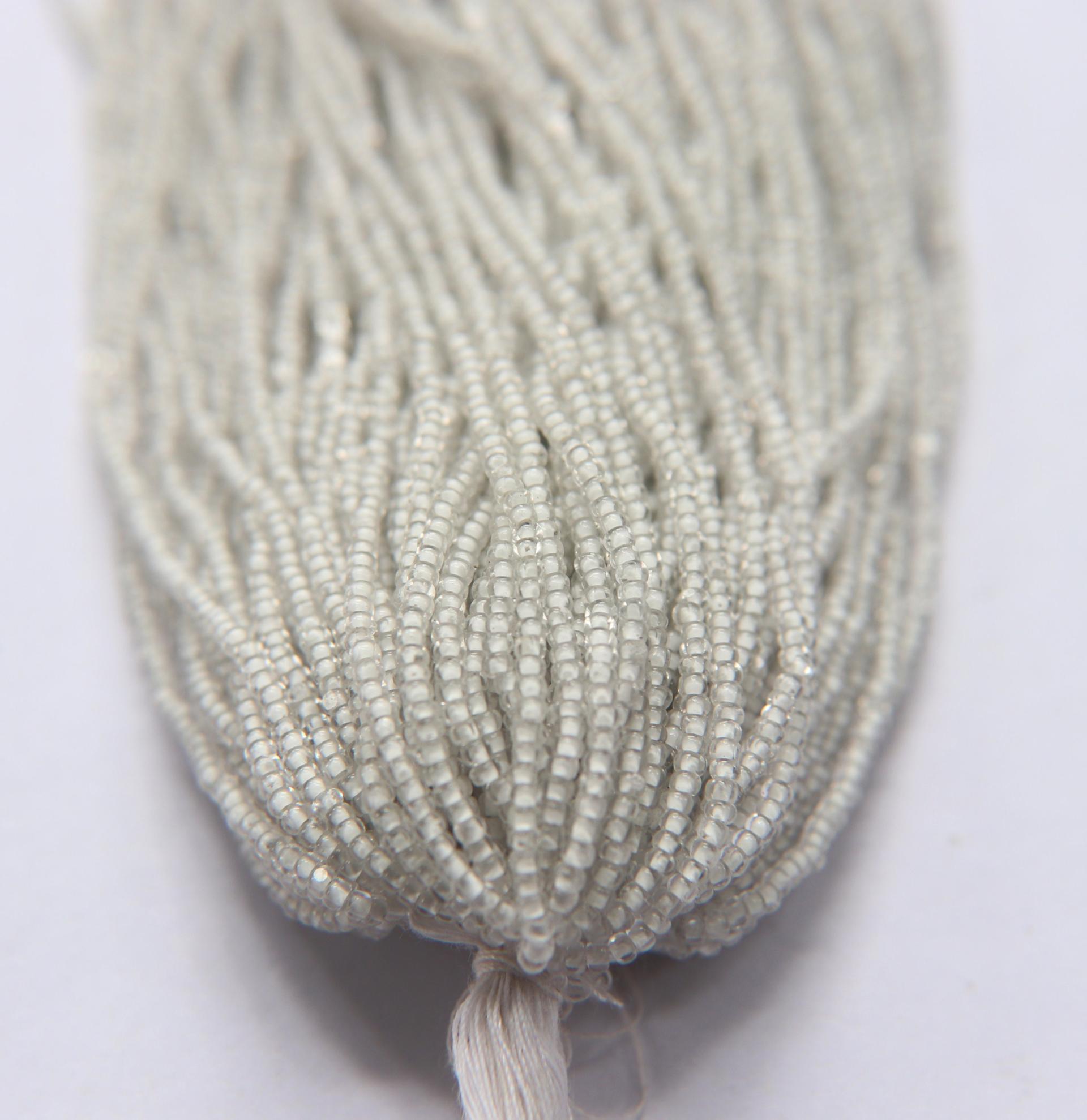 11/0 Hanks Charlotte Cut Beads Crystal White Lined 1/5/25/50/100 Hanks 2.0mm glass beads, jewelry supply, findings, Native supply