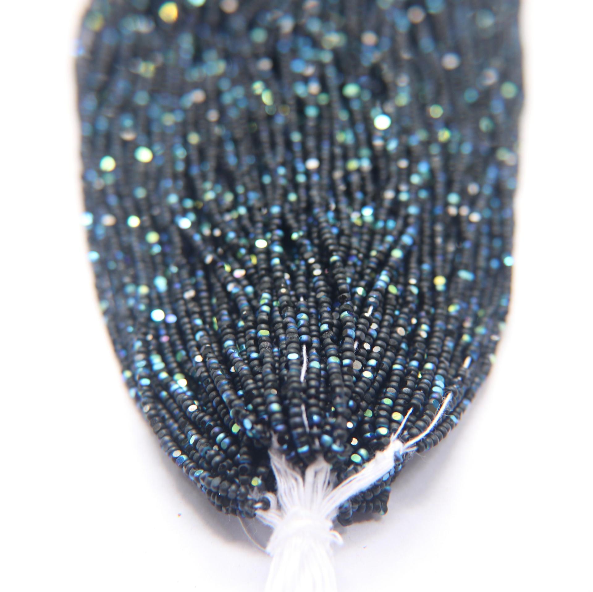 13/0 Hanks Charlotte Cut Beads Patina Matt Jet Black Aurore Boreale 1/5/25/50/100 Hanks 1.6mm glass beads, native jewelry supply, findings