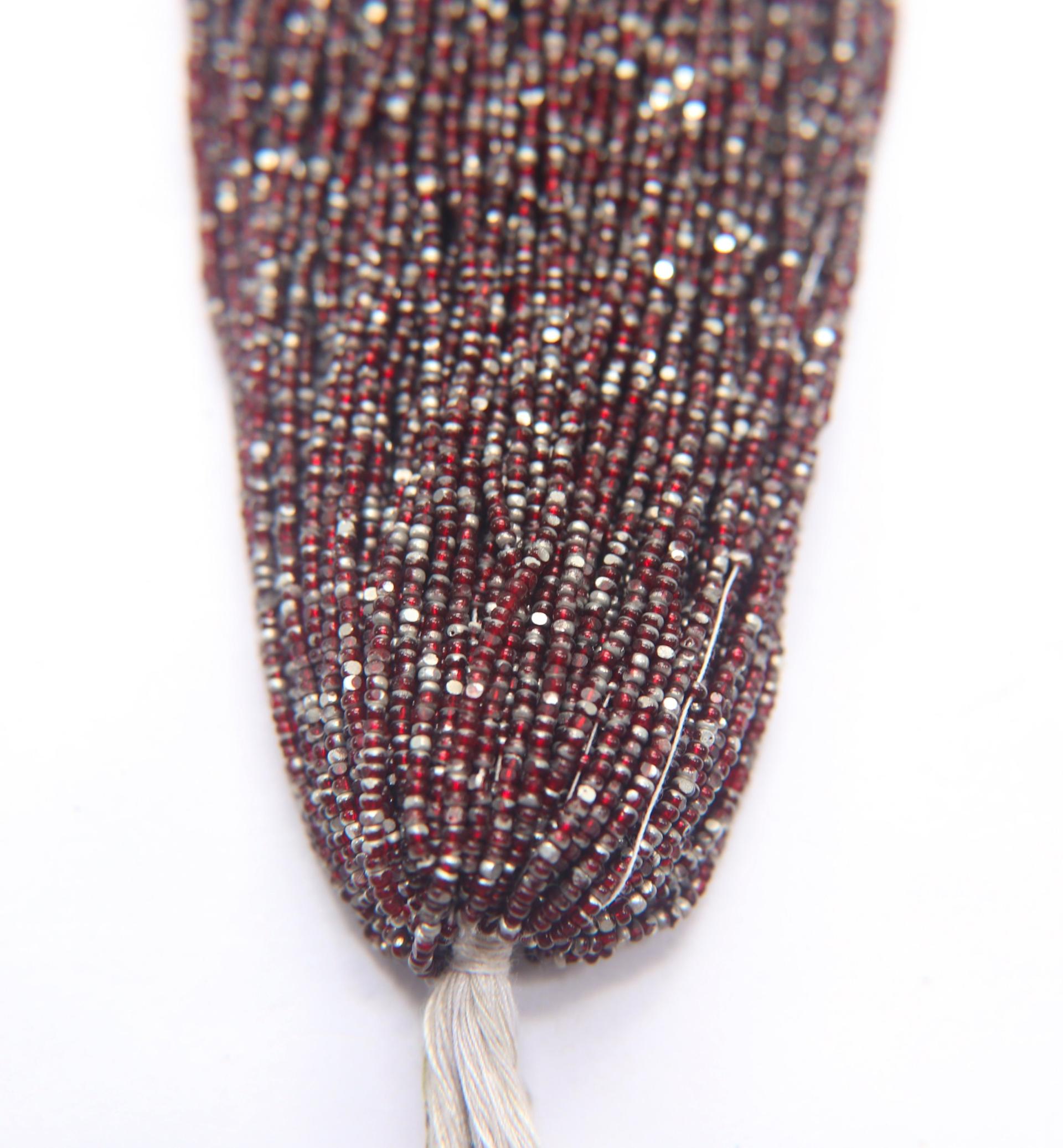 13/0 Hanks Charlotte Cut Beads Patina Transparent Ruby Silver 1/5/25/50/100 Hanks 1.6mm glass beads, jewelry supply, craft supply