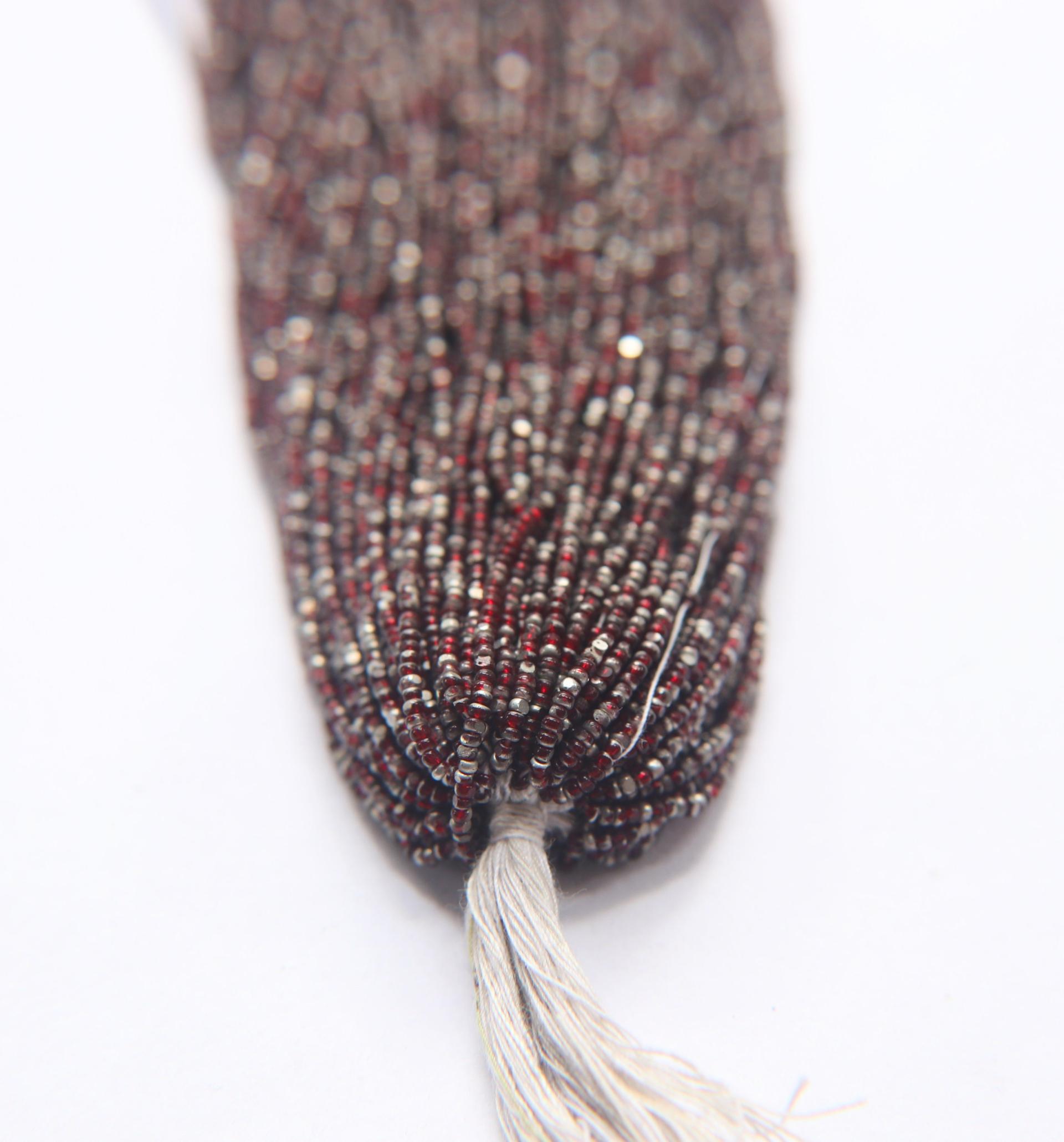 13/0 Hanks Charlotte Cut Beads Patina Transparent Ruby Silver 1/5/25/50/100 Hanks 1.6mm glass beads, jewelry supply, craft supply