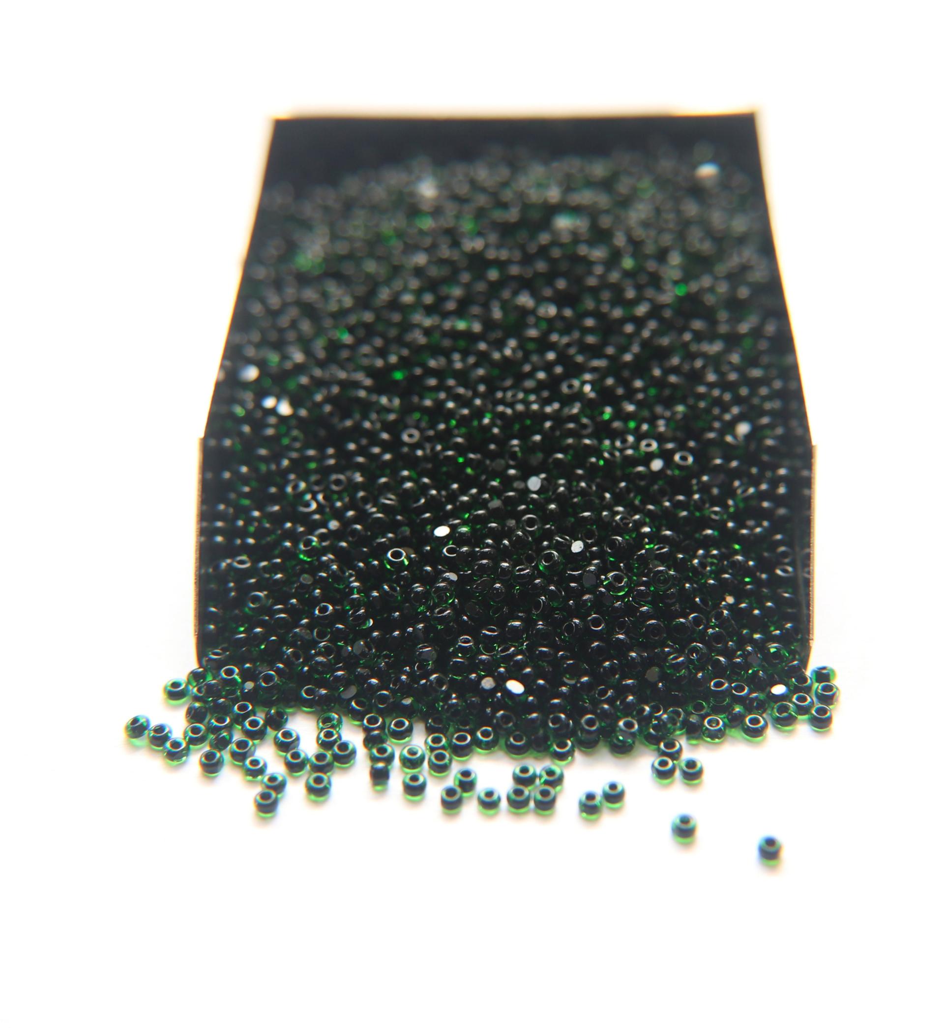 11/0 True cuts Charlotte Beads Green Jet Lined 10/20/50/250/500 Grams PREMIUM SEED BEADS, Native Supply