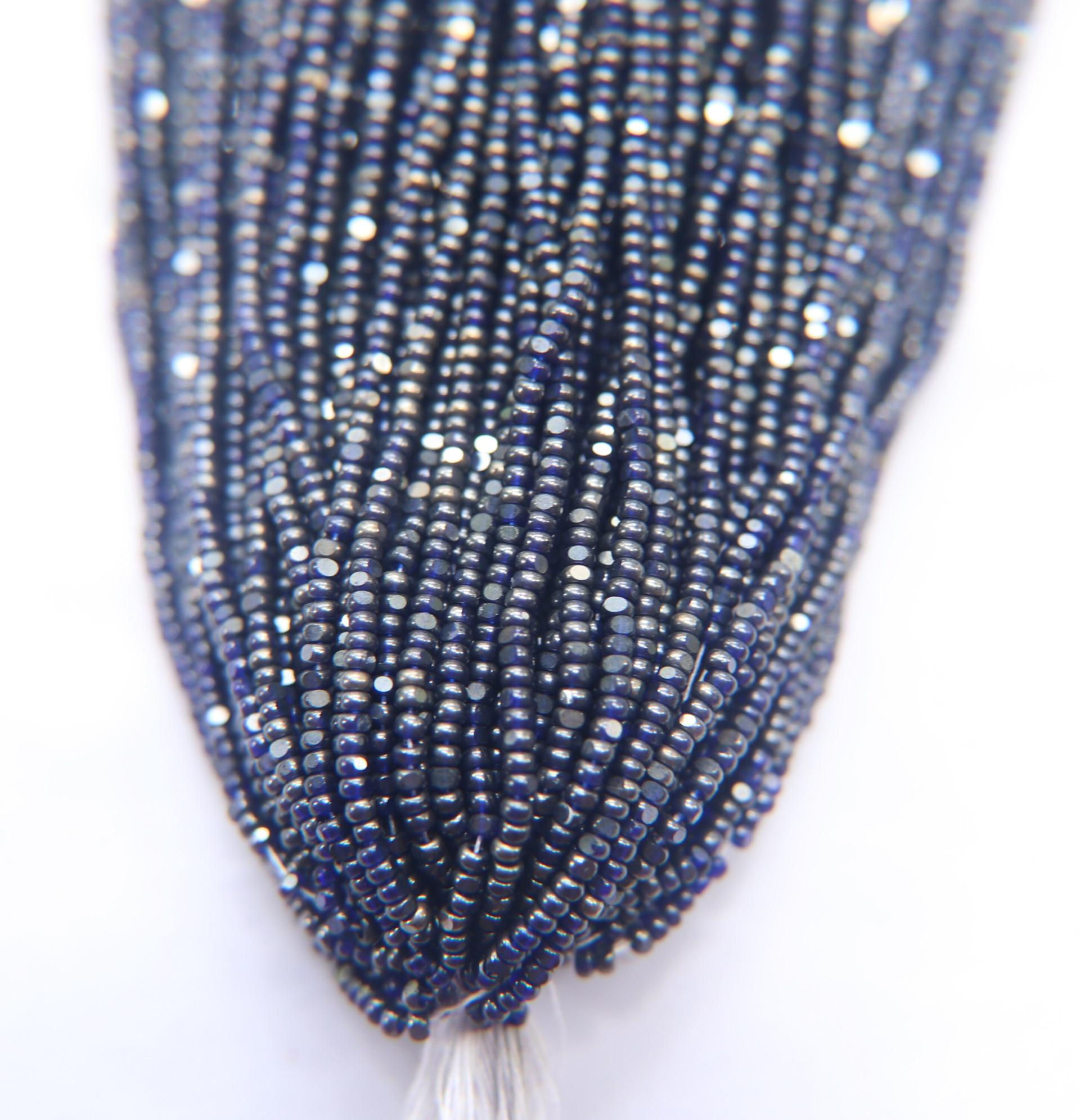 11/0 Hanks Charlotte Cut Beads Ionized Transparent Royal Blue 1/5/25/50/100 Hanks PREMIUM SEED BEADS, Native Supplies