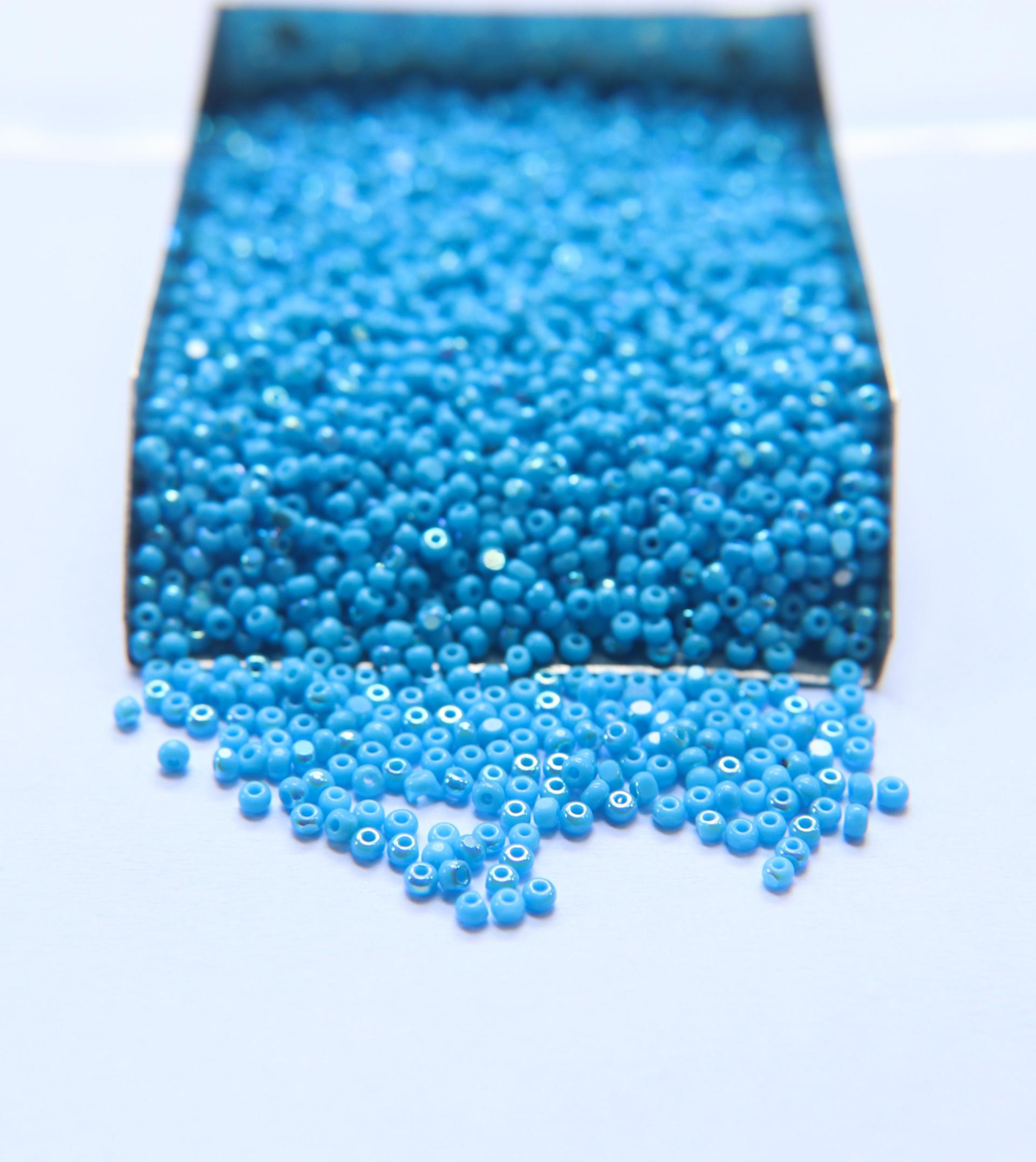 11/0 Charlotte Cut Beads Patina Turquoise Opaque Aurore Boreale 10/20/50/250/500 Grams PREMIUM MATERIALS