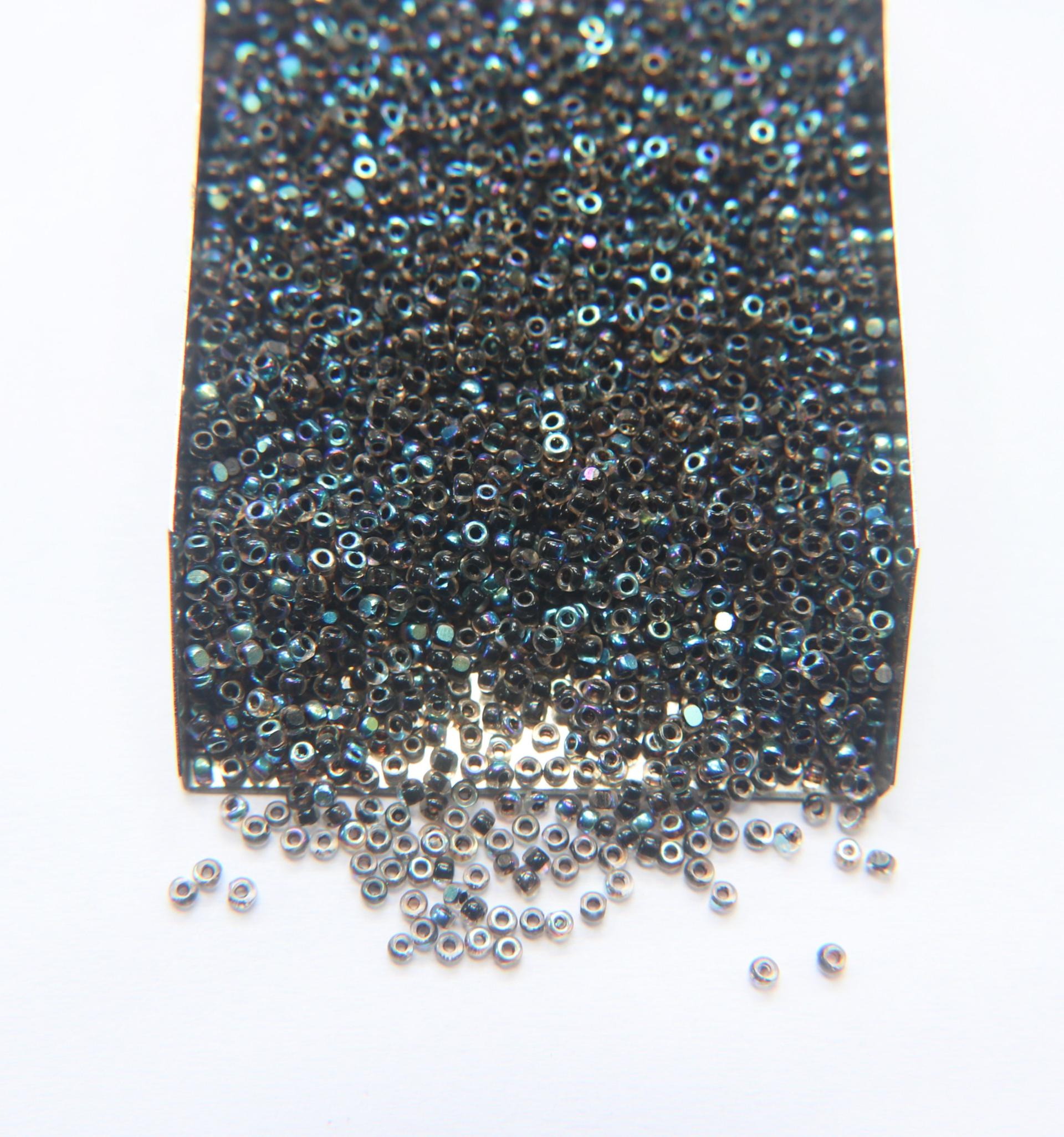 11/0 Charlotte true Cut Beads Patina Jet Lined Aurore Boreale 10/20/50/250/500 Grams 1300 Pieces loose beads, embroidery materials