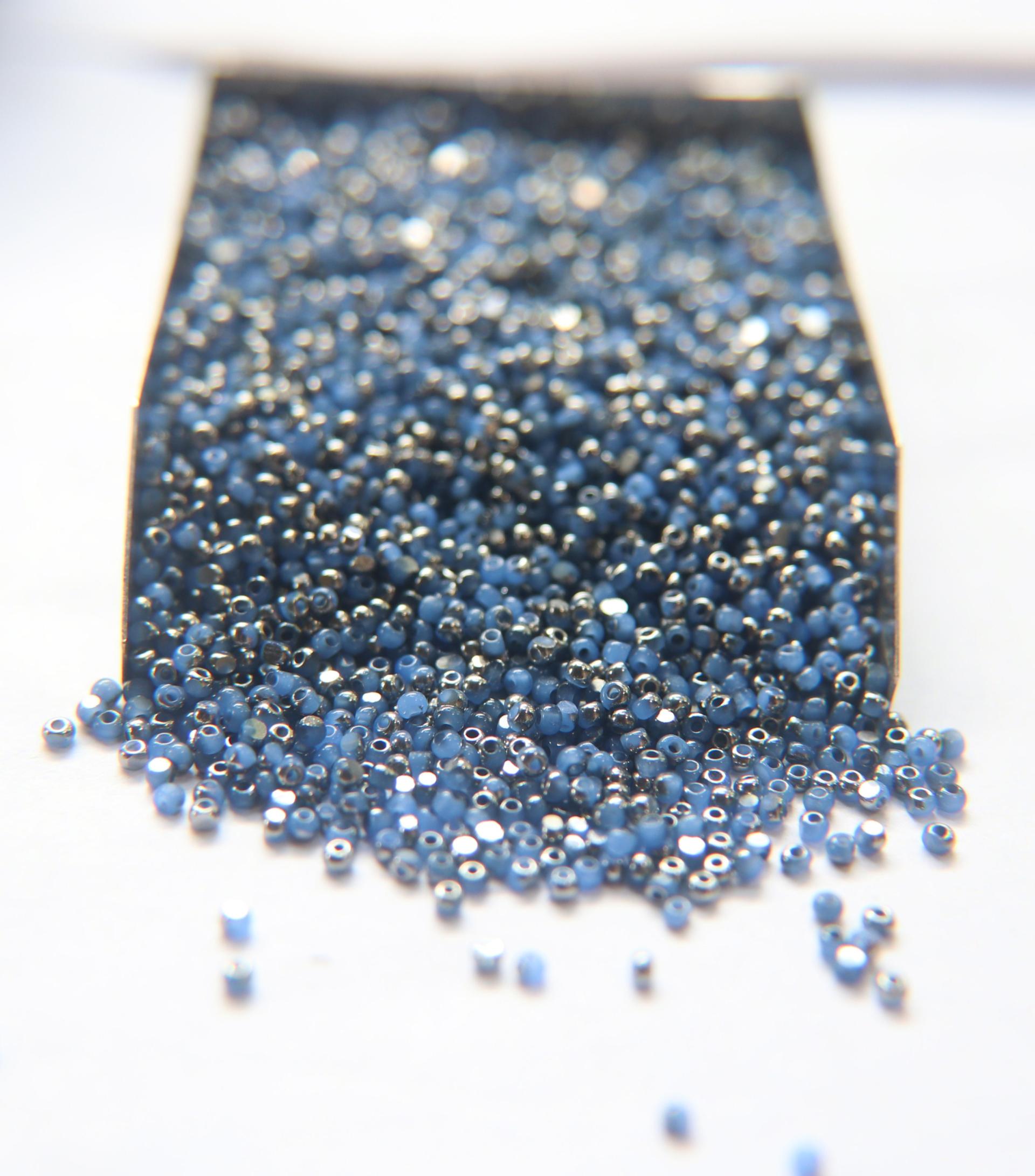 11/0 Charlotte True Cut Beads Patina Premium Medium Sapphire Opal Gunmetal 10/20/50/250/500 Grams PREMIUM SEED Beads