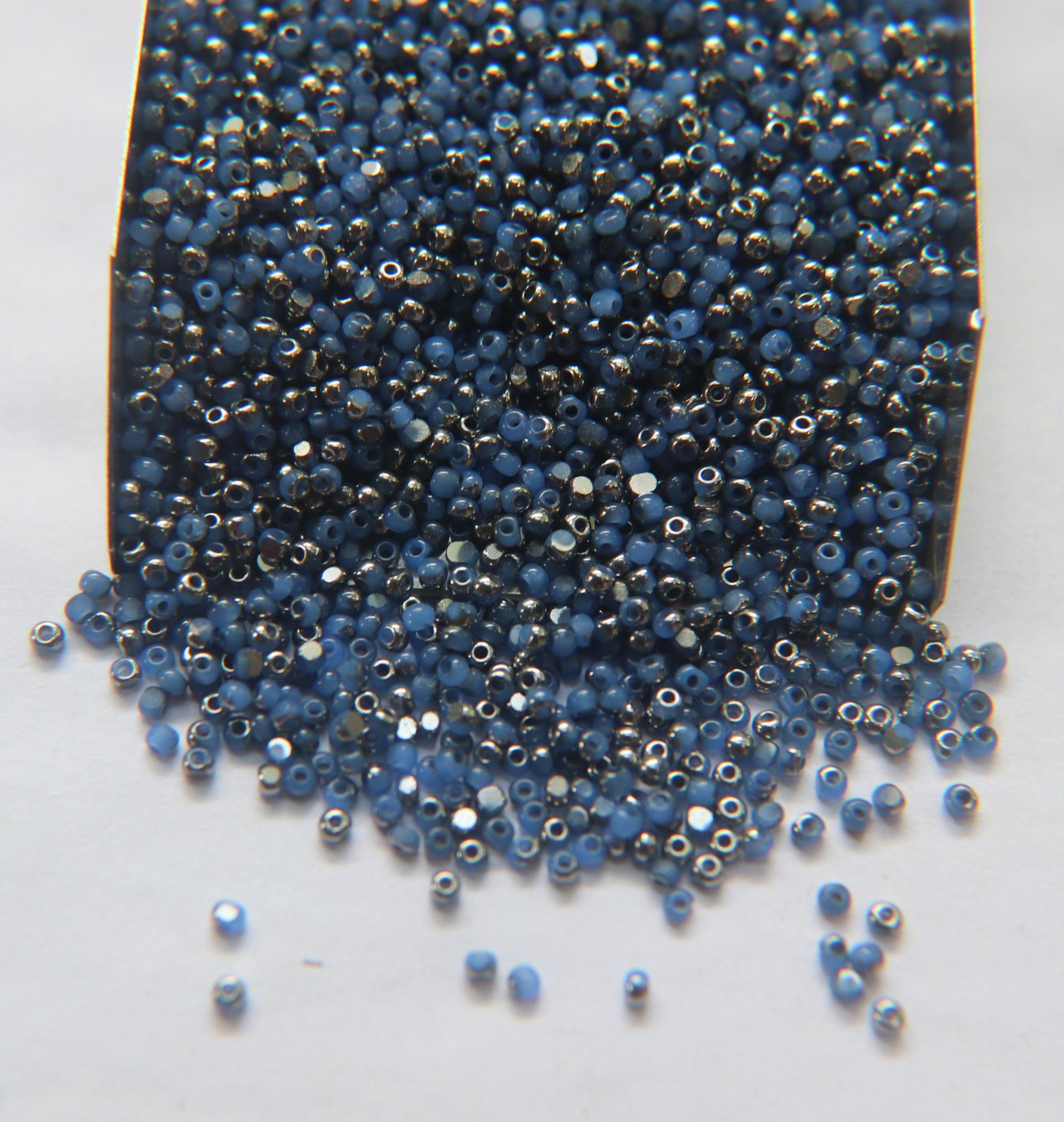 11/0 Charlotte True Cut Beads Patina Premium Medium Sapphire Opal Gunmetal 10/20/50/250/500 Grams PREMIUM SEED Beads