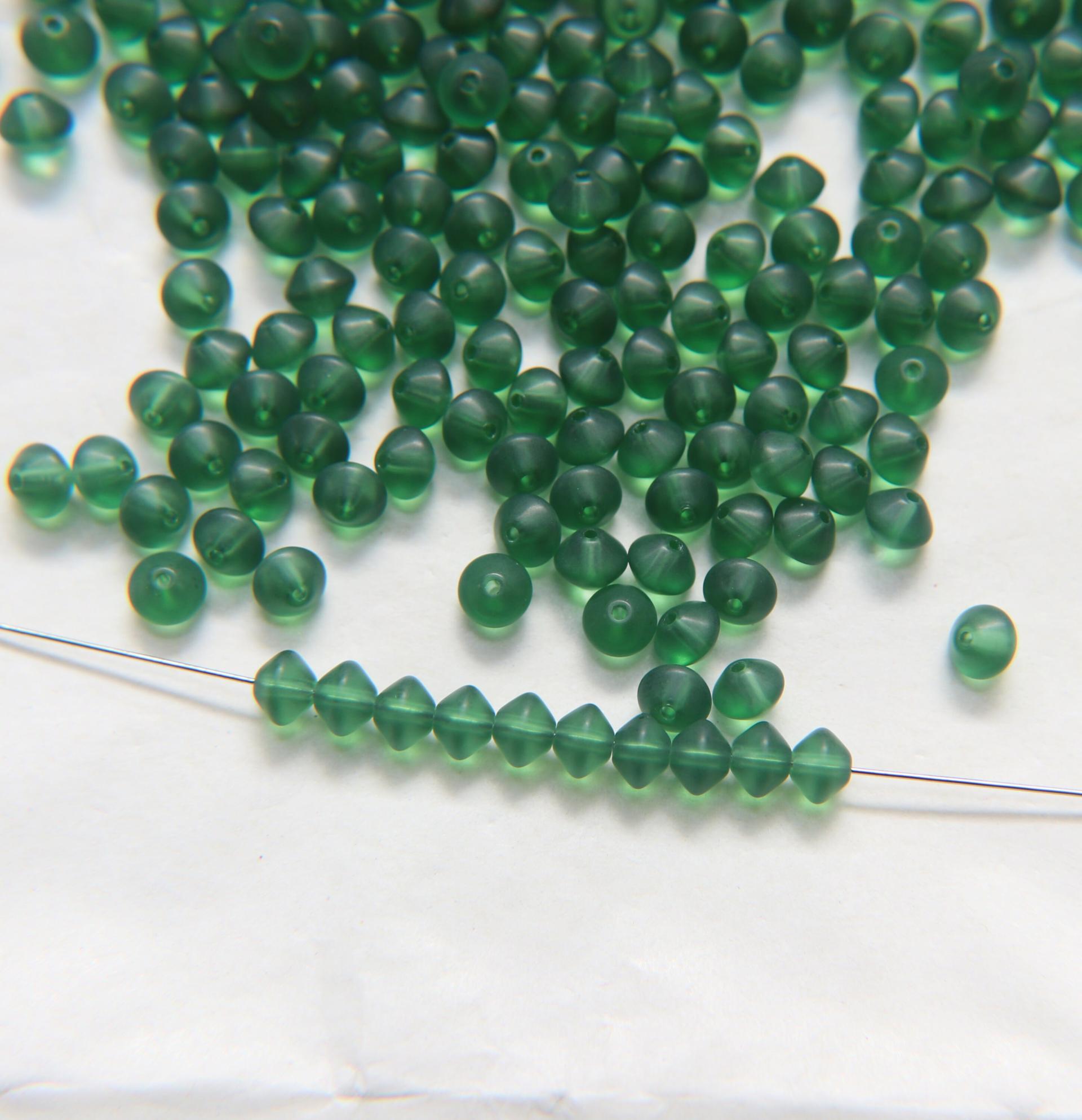 5mm Vintage Swarovski Beads in Matt Crystal / Matt Green / Matt Garnet 24/72/144/432/720 Pieces jewelry making beads, rare vintage findings