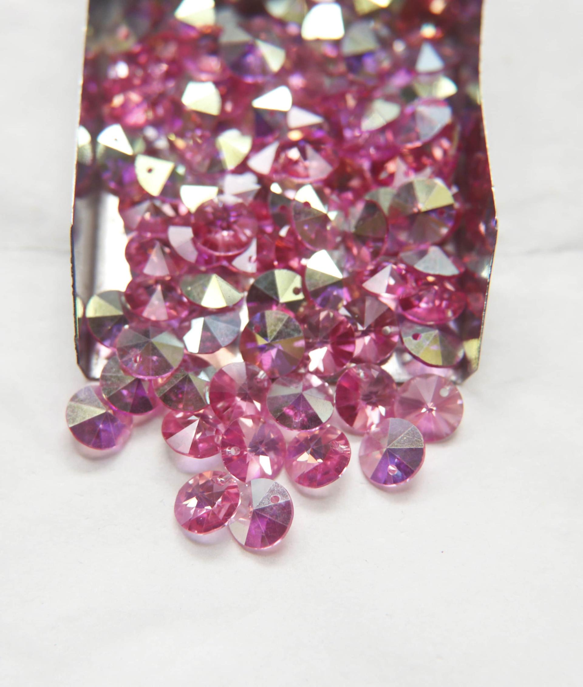 8mm SWAROVSKI 6200 Rivoli Crystal Pendant Beads (17 Colors) 2/4/24/72/144 Pieces PREMIUM Materials