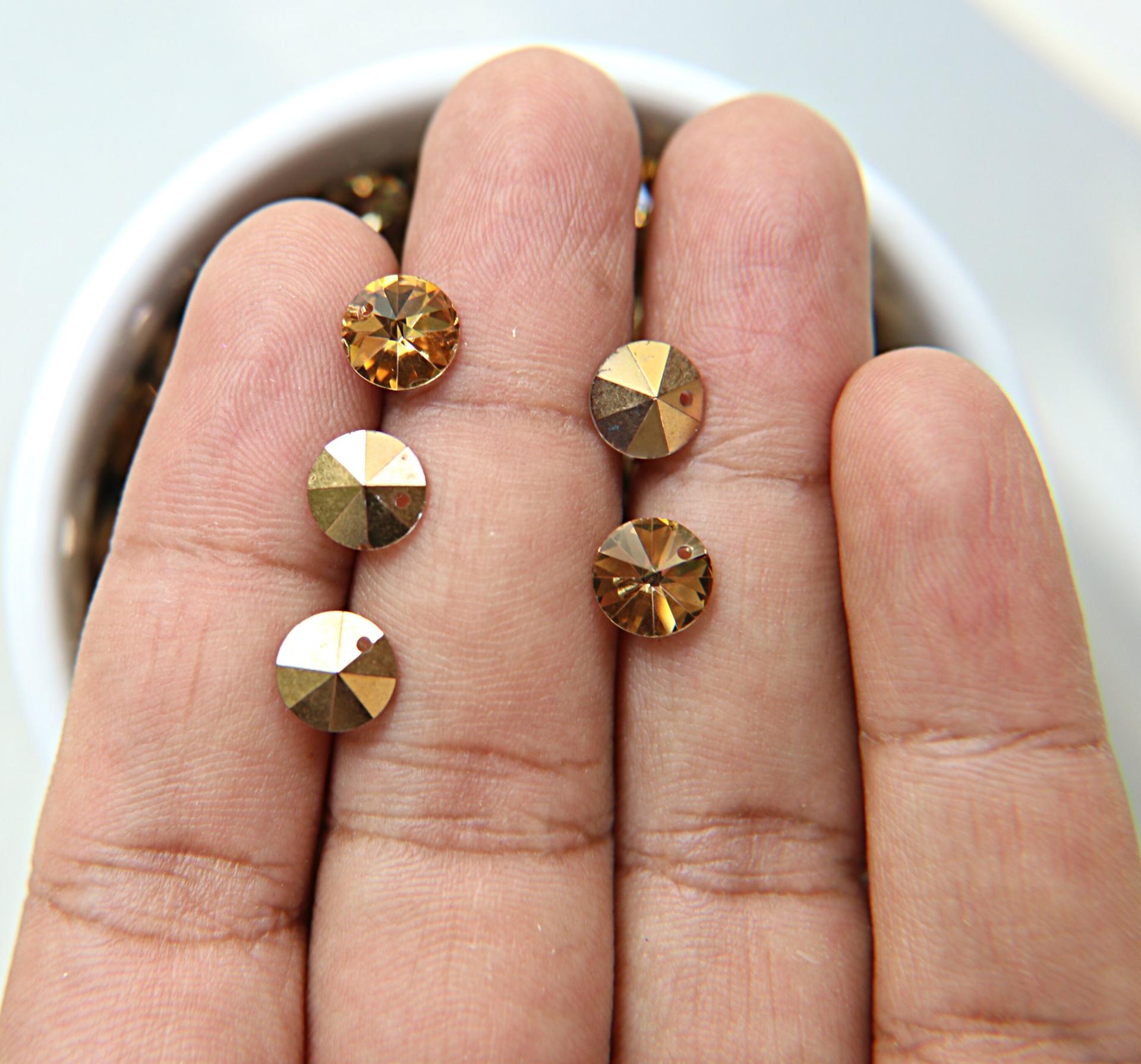 8mm SWAROVSKI 6200 Rivoli Crystal Pendant Beads (17 Colors) 2/4/24/72/144 Pieces PREMIUM Materials