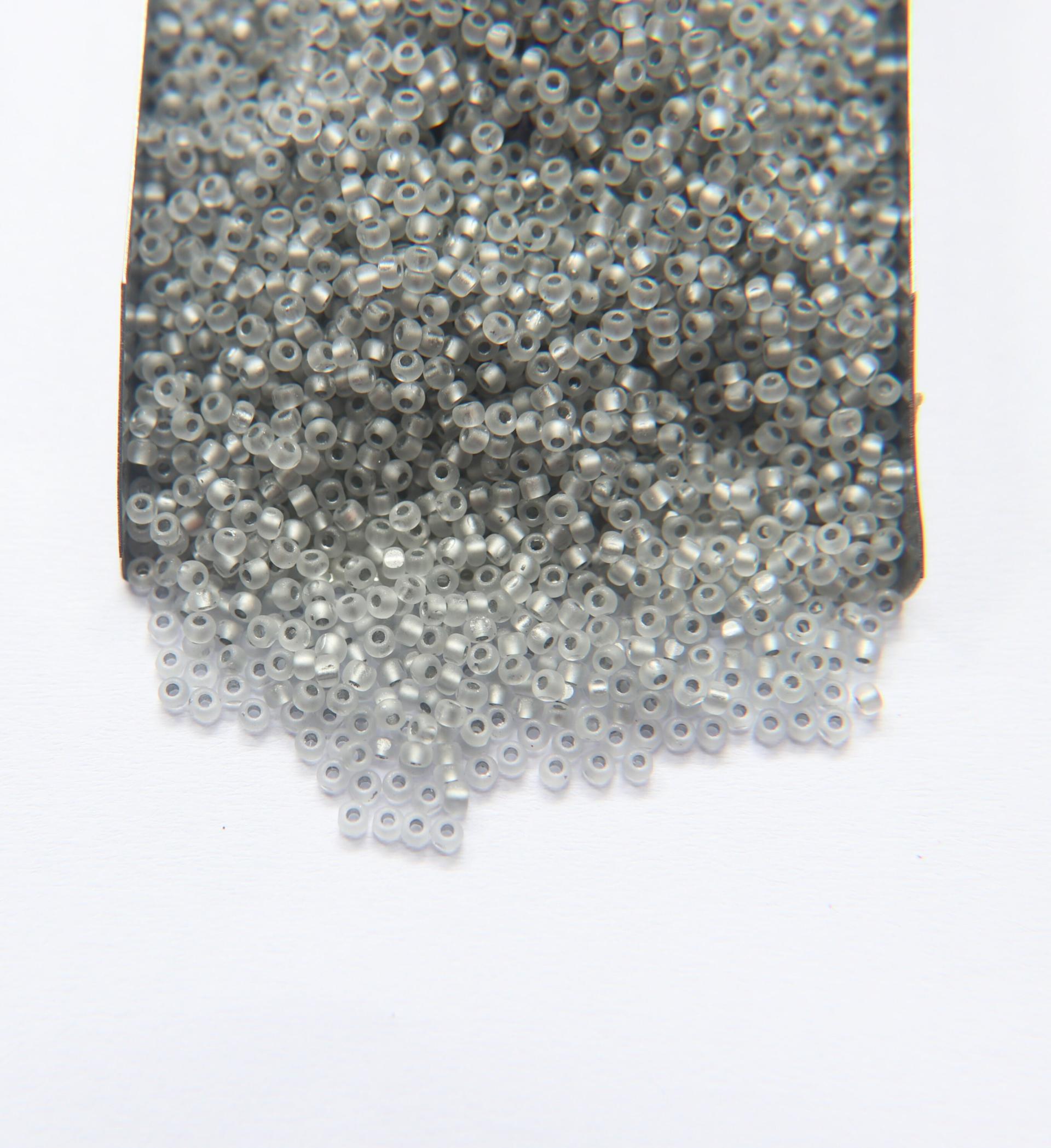 11/0 Charlotte Cut Beads Crystal Matt Silver Lined 10/20/50/250/500 Grams embroidery materials, jewelry making, native vintage beads