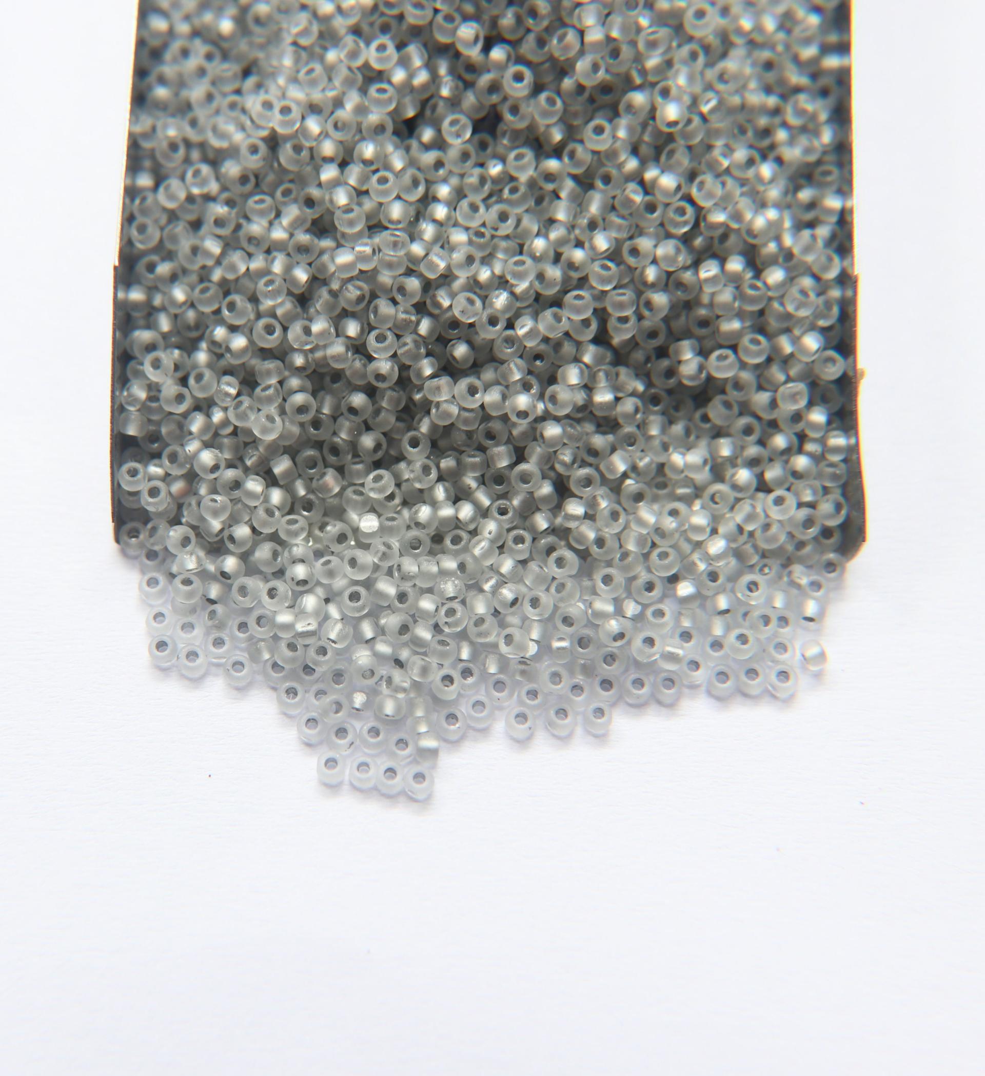 13/0 Charlotte Cut Beads Matt Crystal Silver Lined 5/10/20/50/250/500 Grams embroidery materials, jewelry making, Native vintage beads