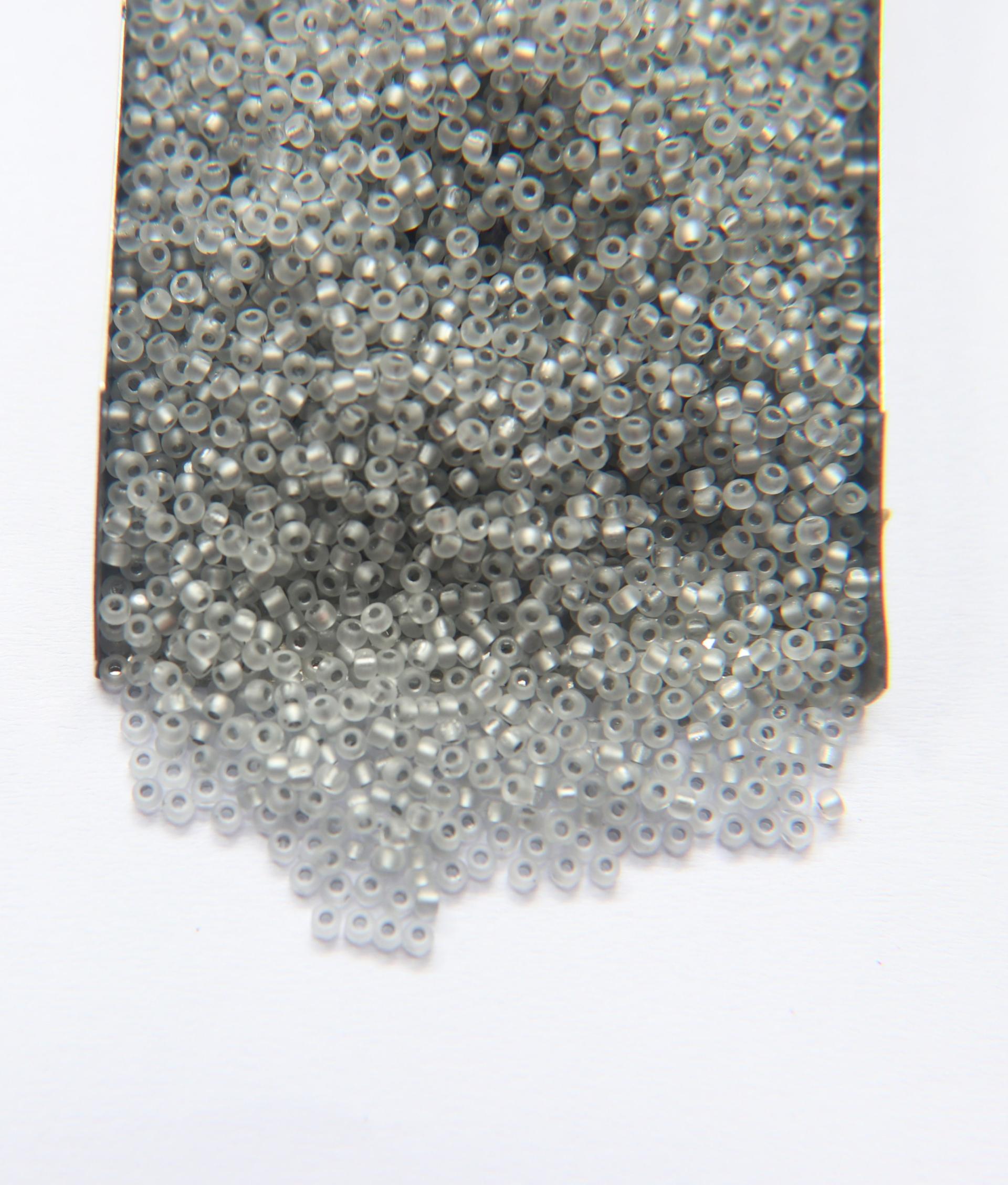 13/0 Charlotte Cut Beads Matt Crystal Silver Lined 5/10/20/50/250/500 Grams embroidery materials, jewelry making, Native vintage beads