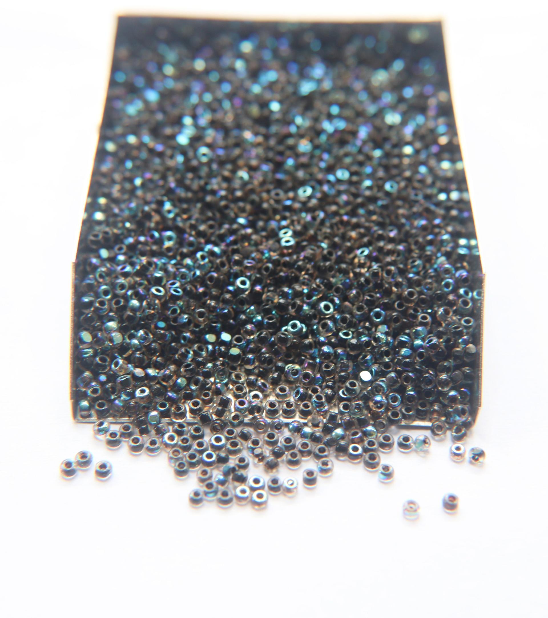 11/0 Charlotte true Cut Beads Patina Jet Lined Aurore Boreale 10/20/50/250/500 Grams 1300 Pieces loose beads, embroidery materials