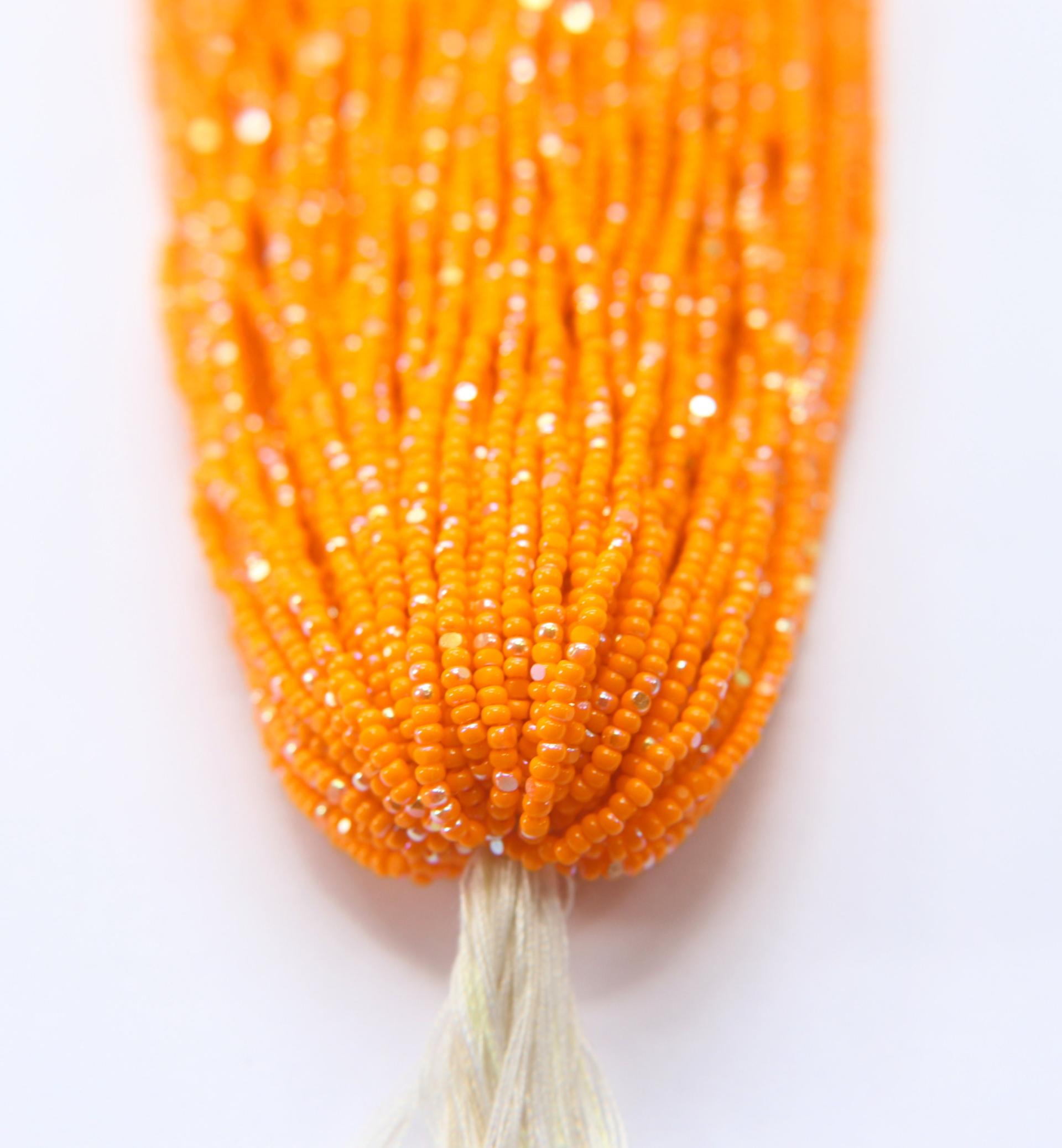 11/0 Hanks Charlotte true Cut Beads Patina Opaque Light Orange Aurore Boreale 1/5/25/50/100 Hanks PREMIUM SEED Beads, NATIVE supplies