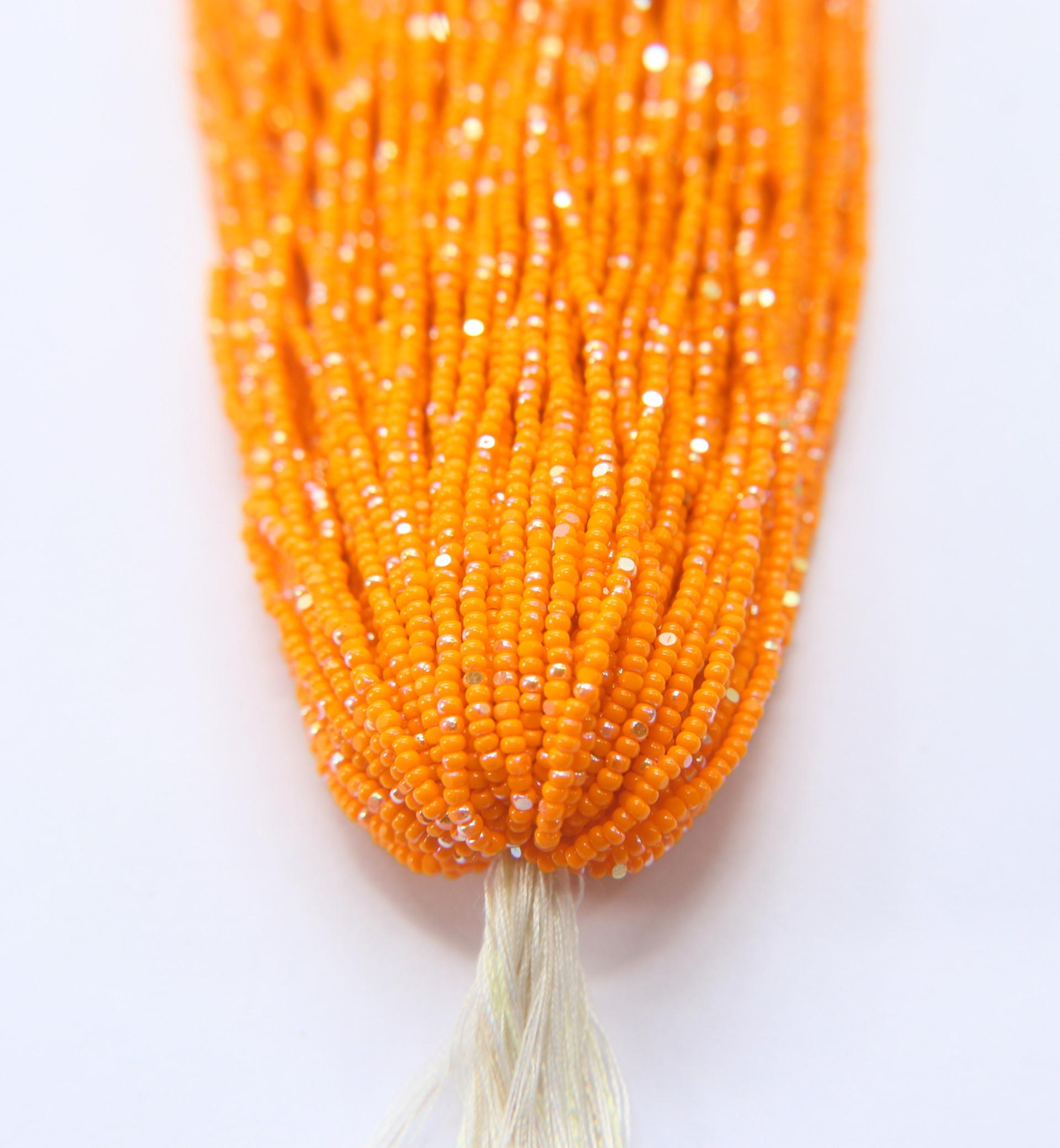 11/0 Hanks Charlotte true Cut Beads Patina Opaque Light Orange Aurore Boreale 1/5/25/50/100 Hanks PREMIUM SEED Beads, NATIVE supplies
