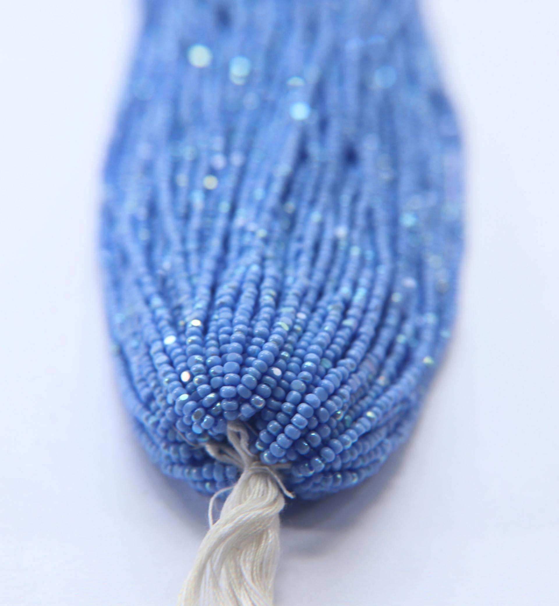 11/0 Hanks Charlotte true Cut Beads Patina Light Sapphire Opaque Aurore Boreale 1/5/25/50/100 Hanks PREMIUM SEED Beads, NATIVE supplies