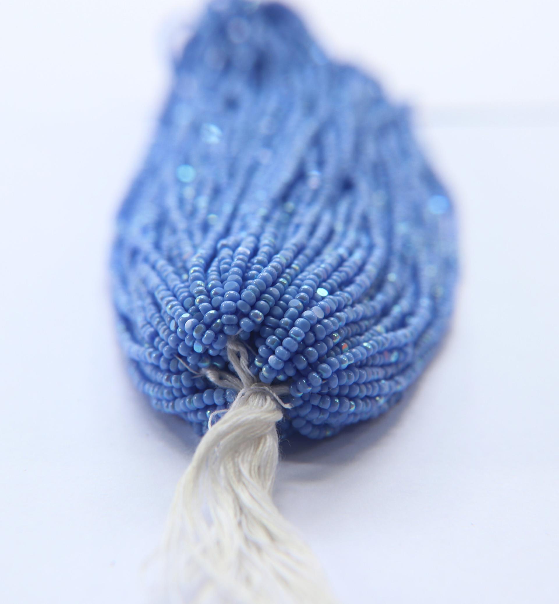 11/0 Hanks Charlotte true Cut Beads Patina Light Sapphire Opaque Aurore Boreale 1/5/25/50/100 Hanks PREMIUM SEED Beads, NATIVE supplies