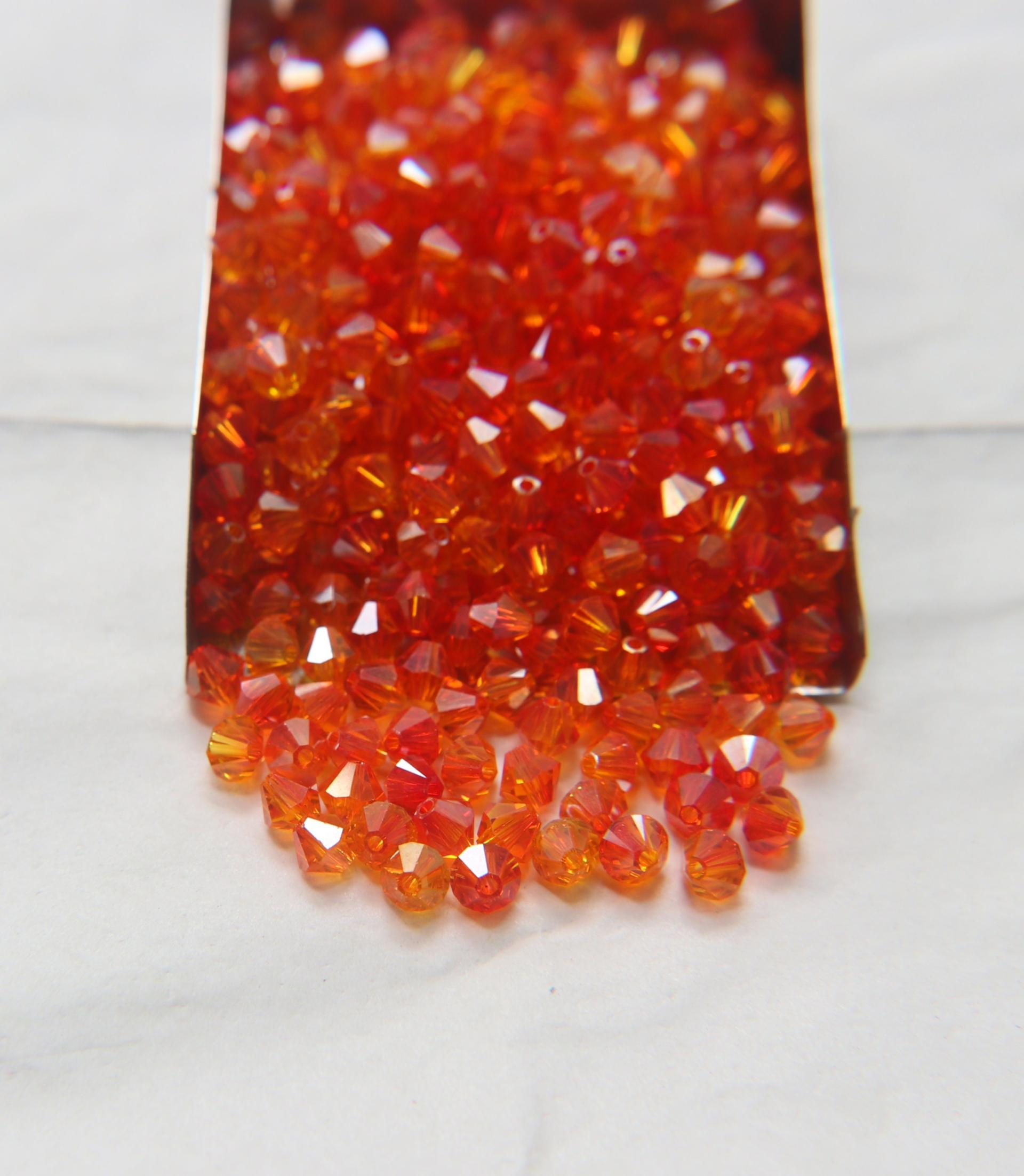 5mm Fireopal Shimmer Swarovski Bicone beads Cuts 12/36/72/144/432/720 Pieces VINTAGE SWAROVSKI, jewelry making, embroidery materials, craft