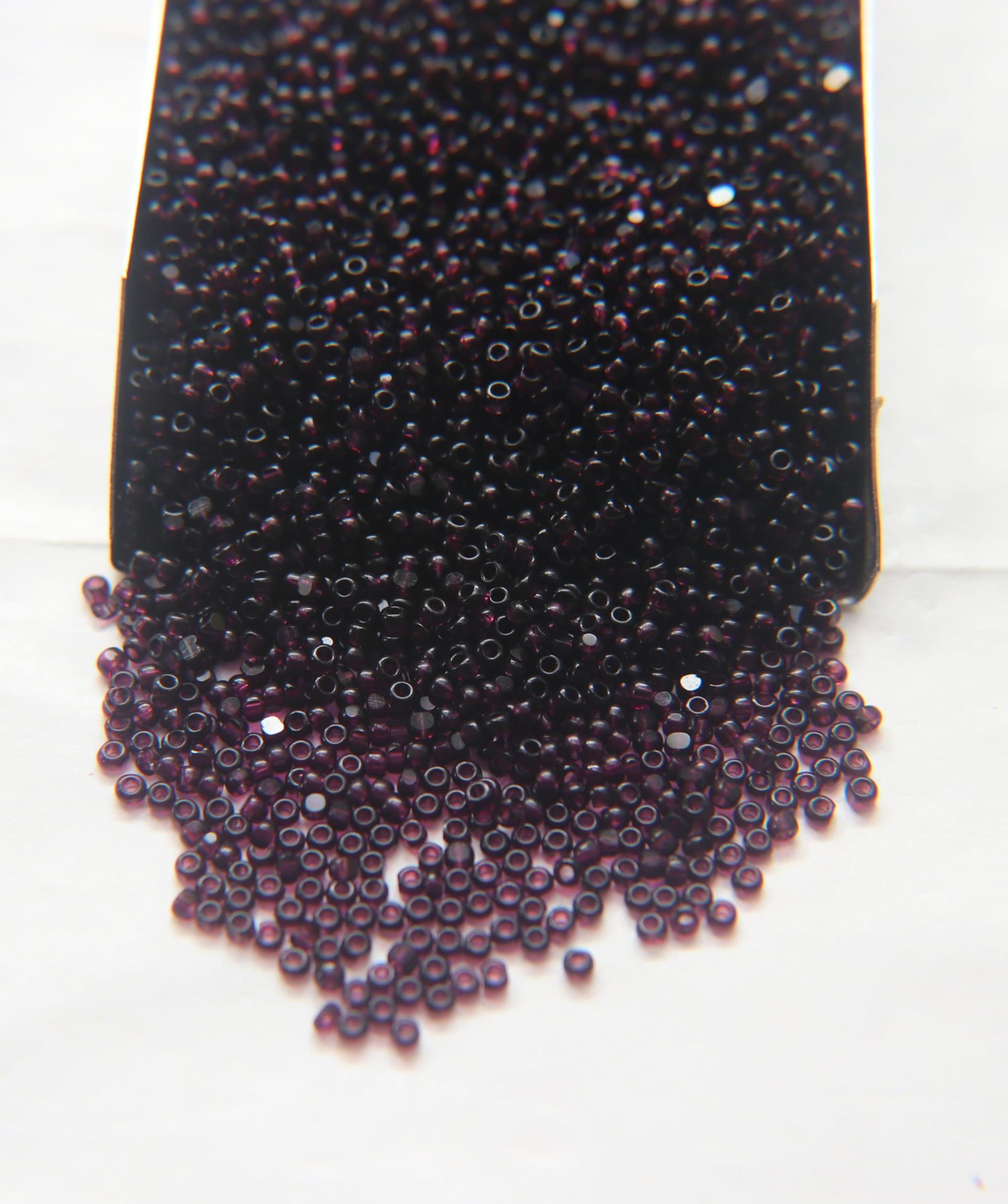 11/0 Charlotte true Cut Beads 20080 Transparent Deep Amethyst 10/20/50/250/500 Grams PREMIUM SEED BEADS, embroidery materials, purple beads