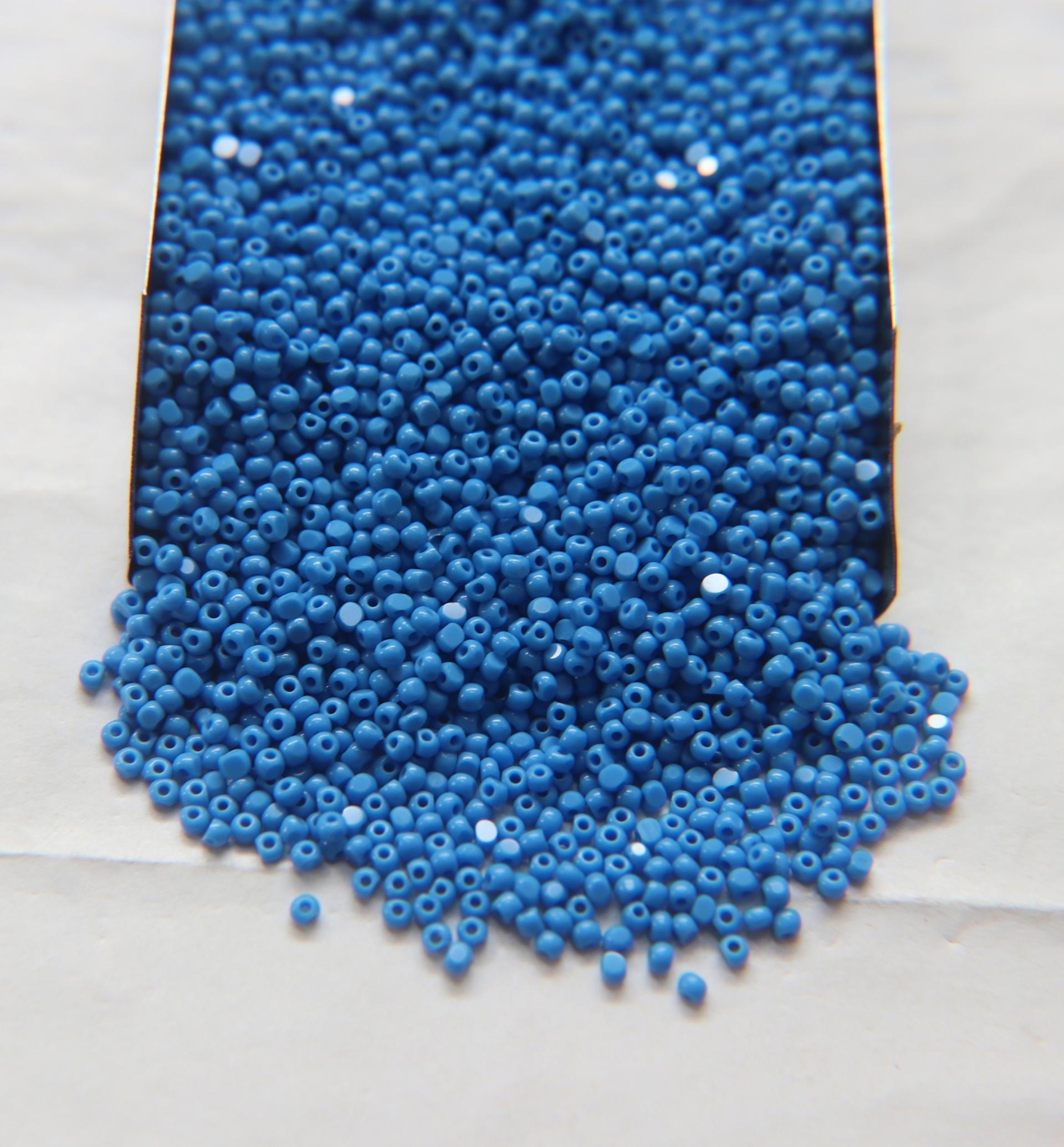 11/0 Charlotte Cut Beads 63080 Opaque Deep Turquoise Blue 10/20/50/250/500 Grams PREMIUM SEED Beads, Native vintage supplies