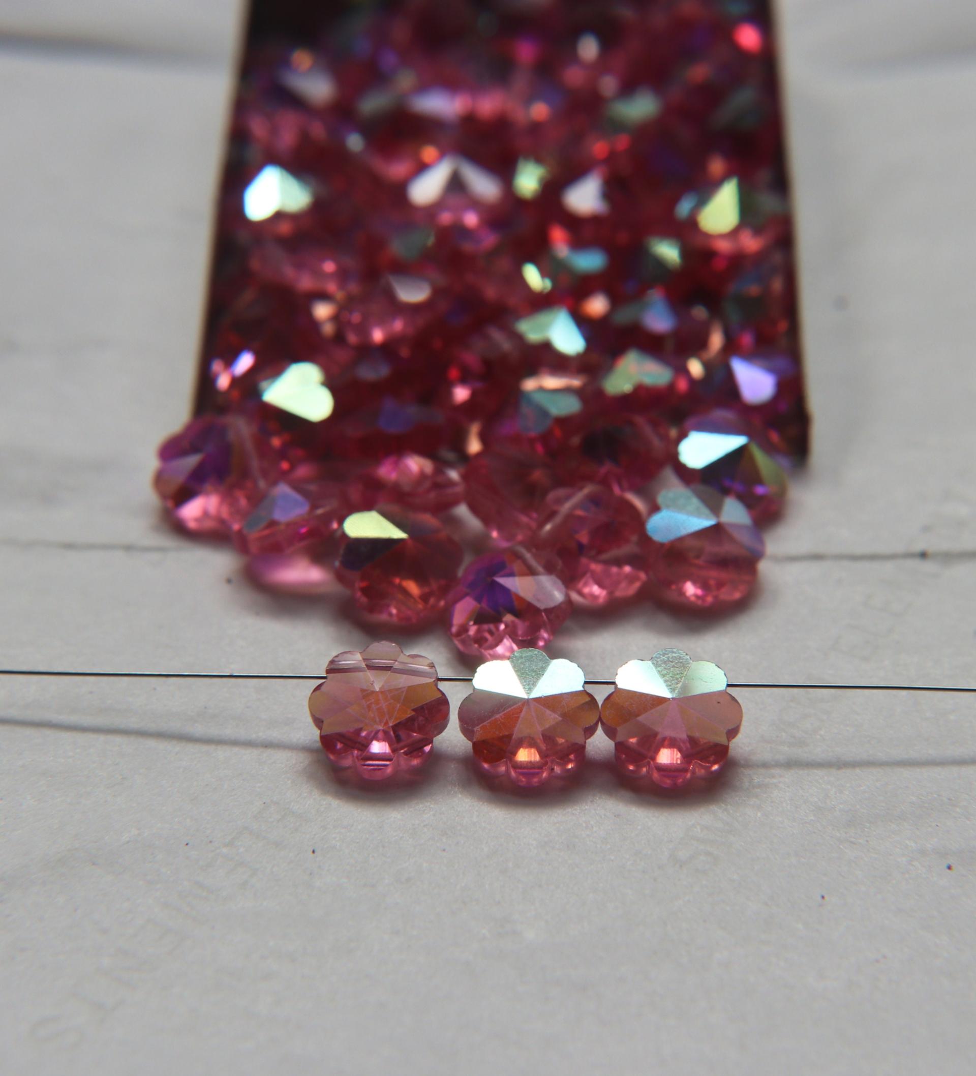 10mm SWAROVSKI SWAROVSKI 5110 - Daisy vintage Swarovski crystal bead in Light Rose AB 2/4/24/72/144 Pieces Premium Supply