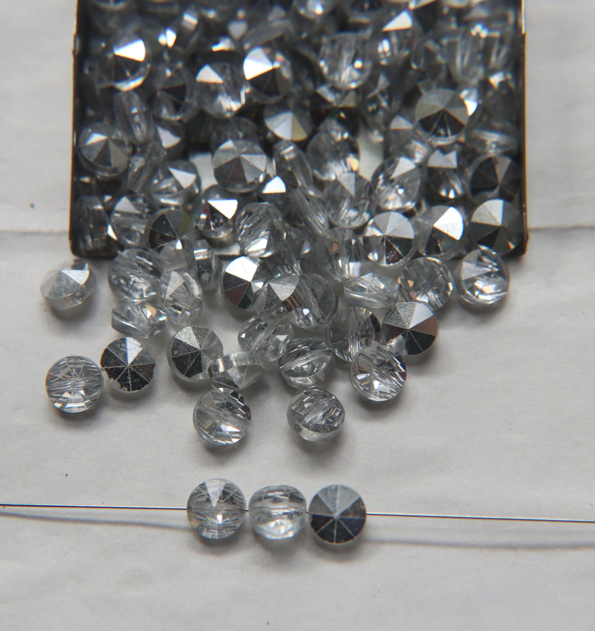 6mm SWAROVSKI 5102 Rivoli Crystal Beads in Crystal Comet 2/4/24/72/144 Pieces PREMIUM Materials