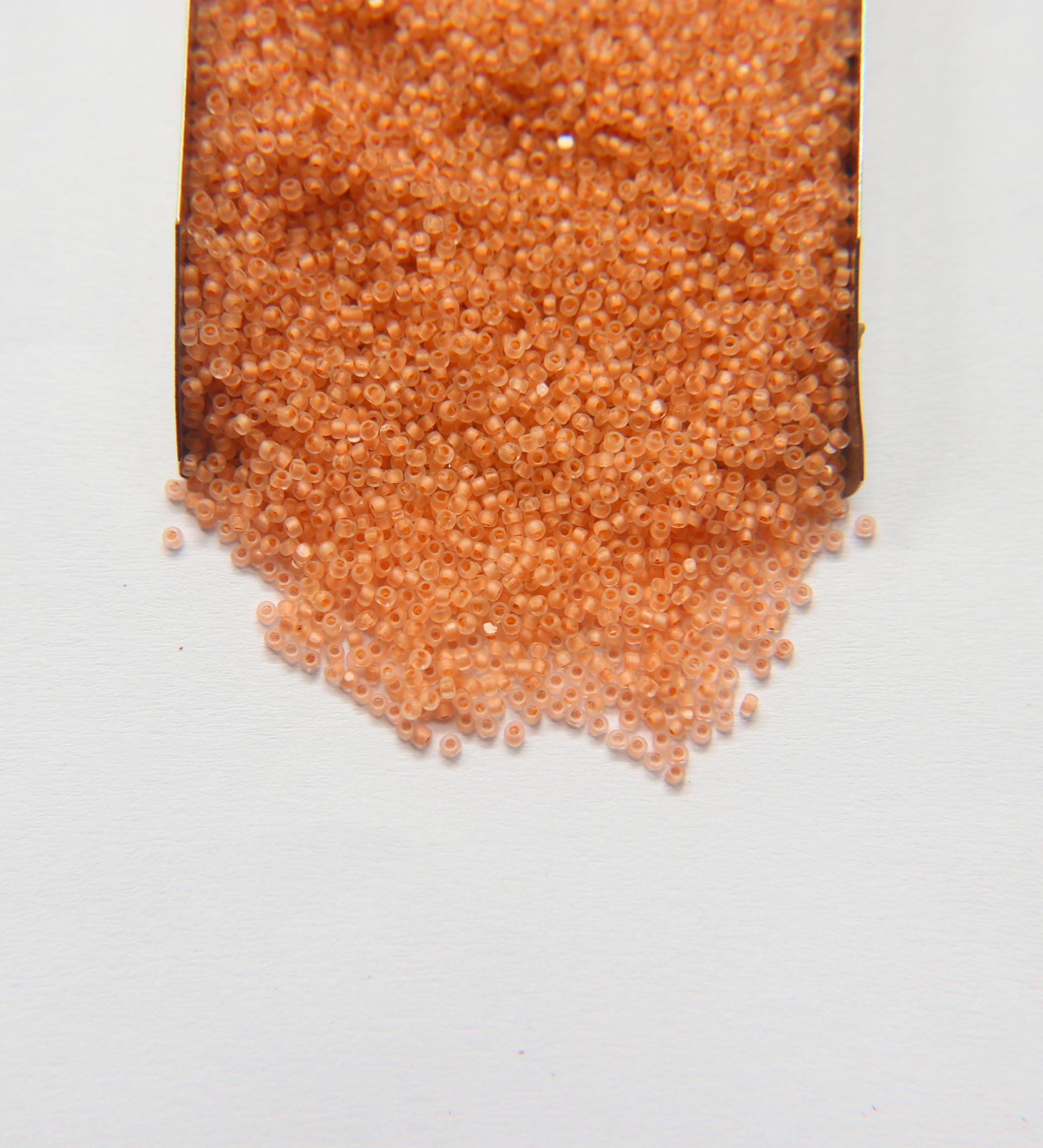 13/0 Charlotte Cut Beads Crystal Matt Light Peach Lined 5/10/20/50/250/500 Grams embroidery materials, jewelry making, Native vintage beads