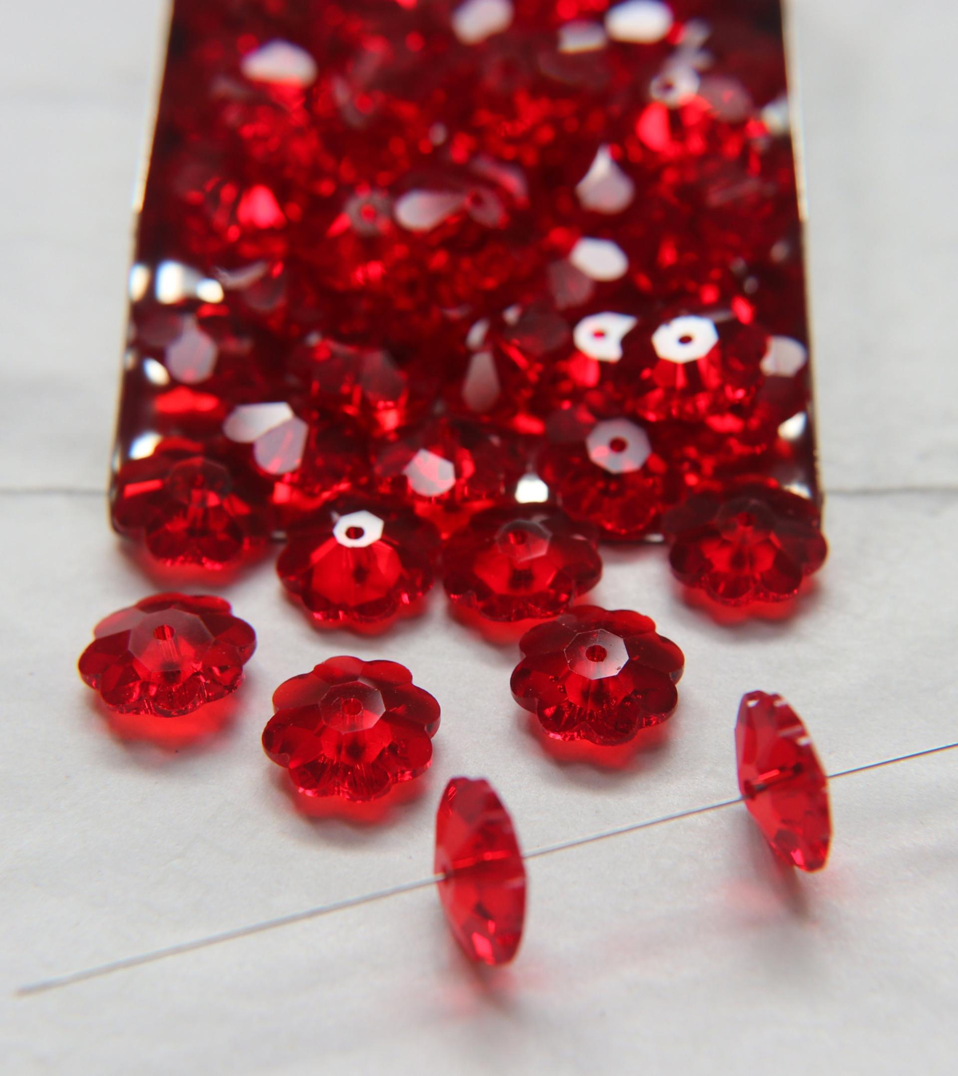 12mm Swarovski Margarita Light Siam Sew-on Stone (3700) Unfoiled 2/4/12 Pieces PREMIUM Materials