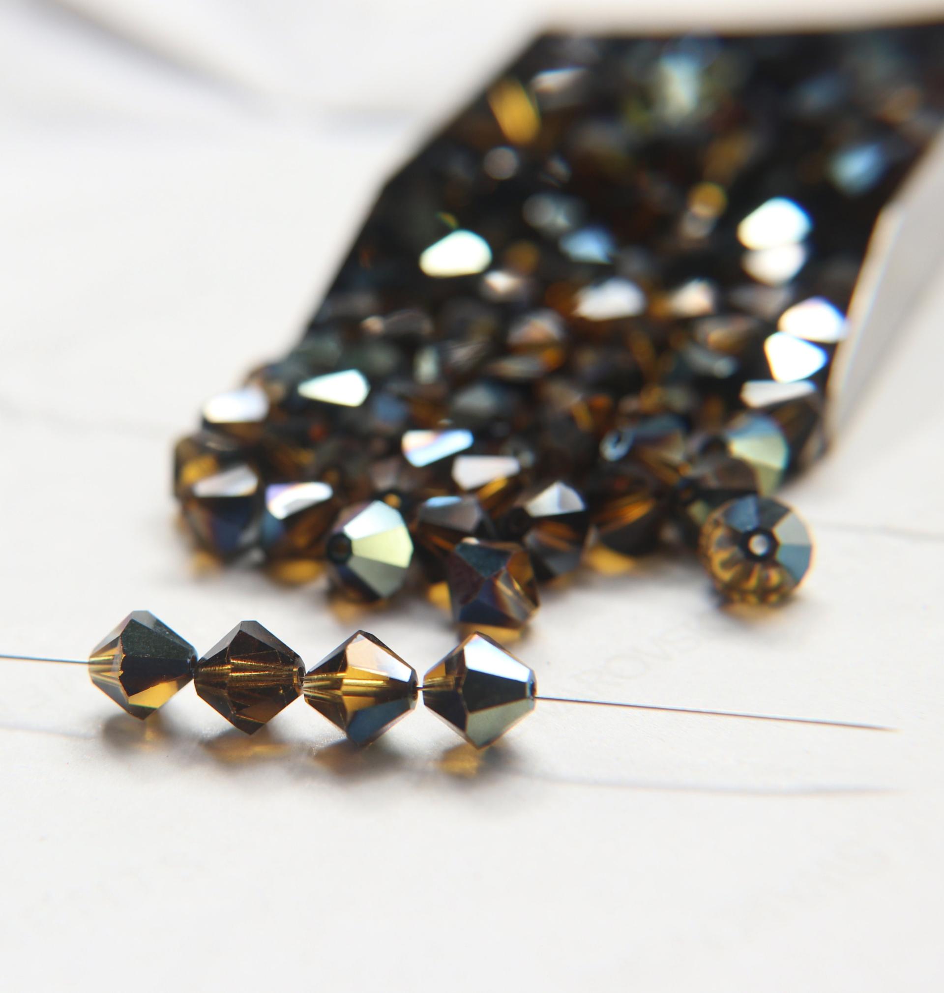 8 MM Mink Vintage Swarovski Bicone Beads 6/24/72/144 Pieces Haute couture embellishments, premium beads, vintage