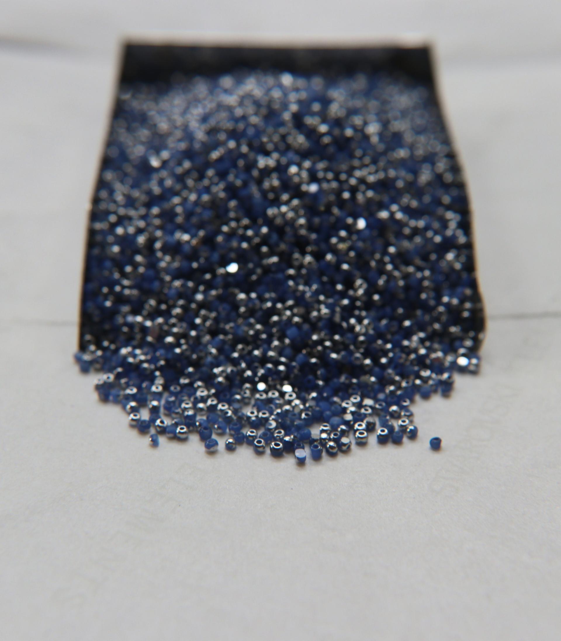 13/0 Charlotte true Cut Beads Patina Premium Medium Sapphire Opal Silver 5/10/20/50/250/500 Grams PREMIUM SEED BEADS, Rare Beads