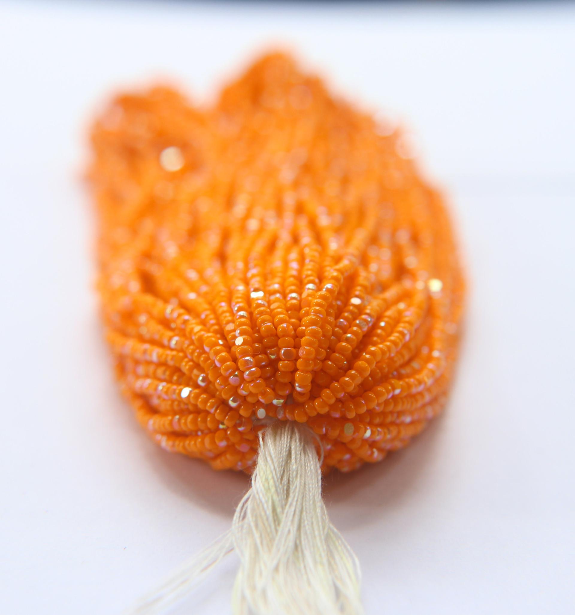 11/0 Hanks Charlotte true Cut Beads Patina Opaque Light Orange Aurore Boreale 1/5/25/50/100 Hanks PREMIUM SEED Beads, NATIVE supplies